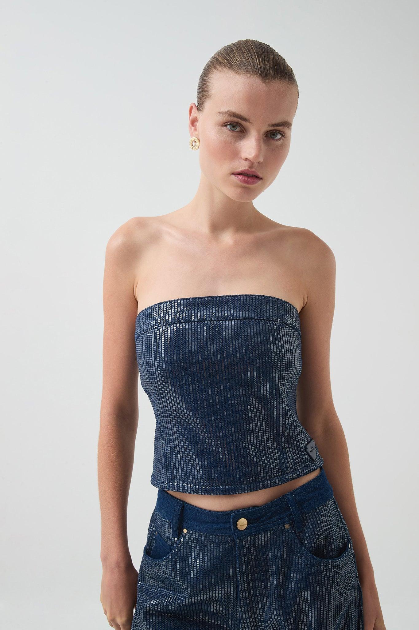 Reflect Denim Bustier Product Image
