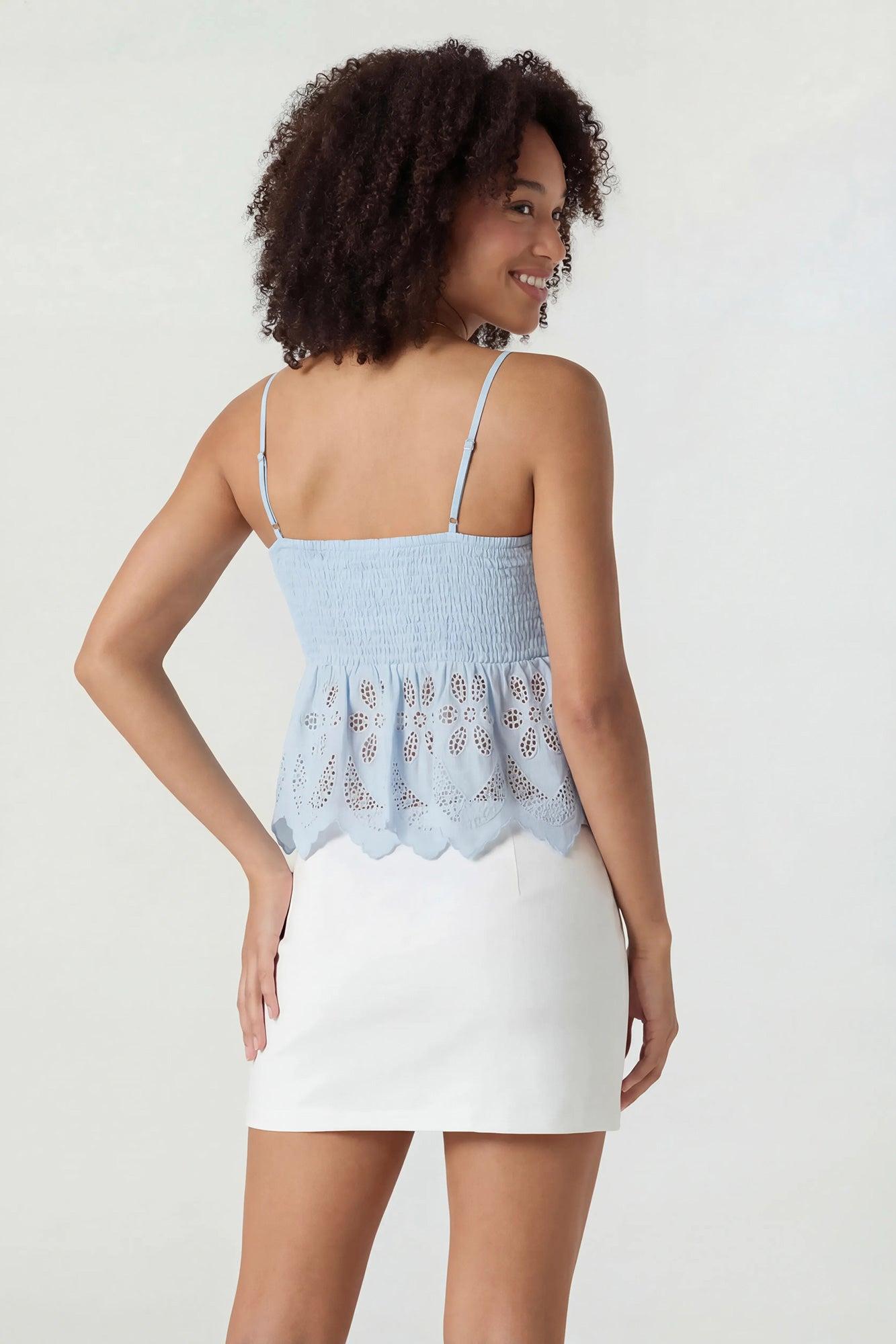 Eyelet Babydoll Tank Female Product Image