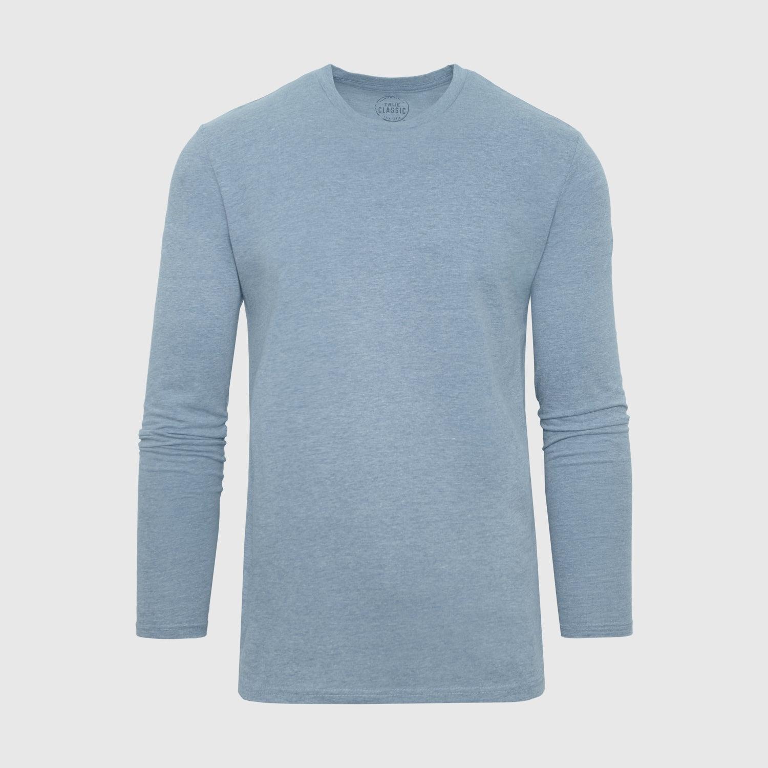 Heather Indigo Classic Long Sleeve Crew Neck Product Image