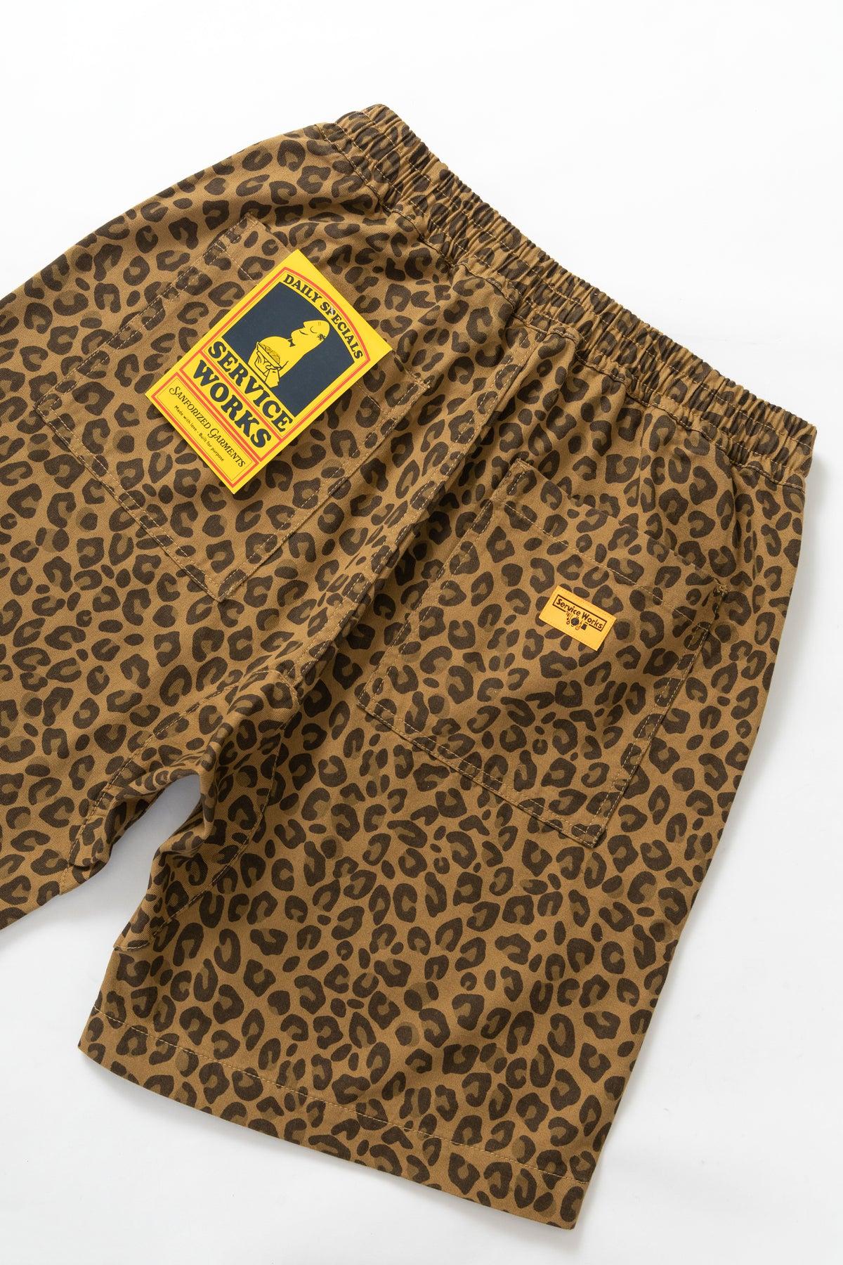 Patterned Chef Shorts - Leopard Product Image