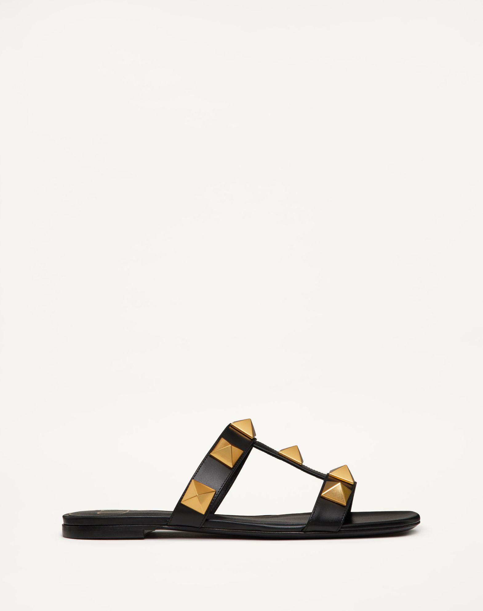 Flat Roman Stud Calfskin Slide Sandal Product Image