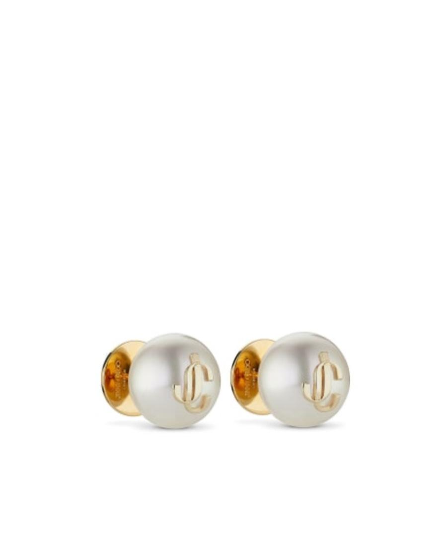 debossed-logo pearl earrings  Product Image
