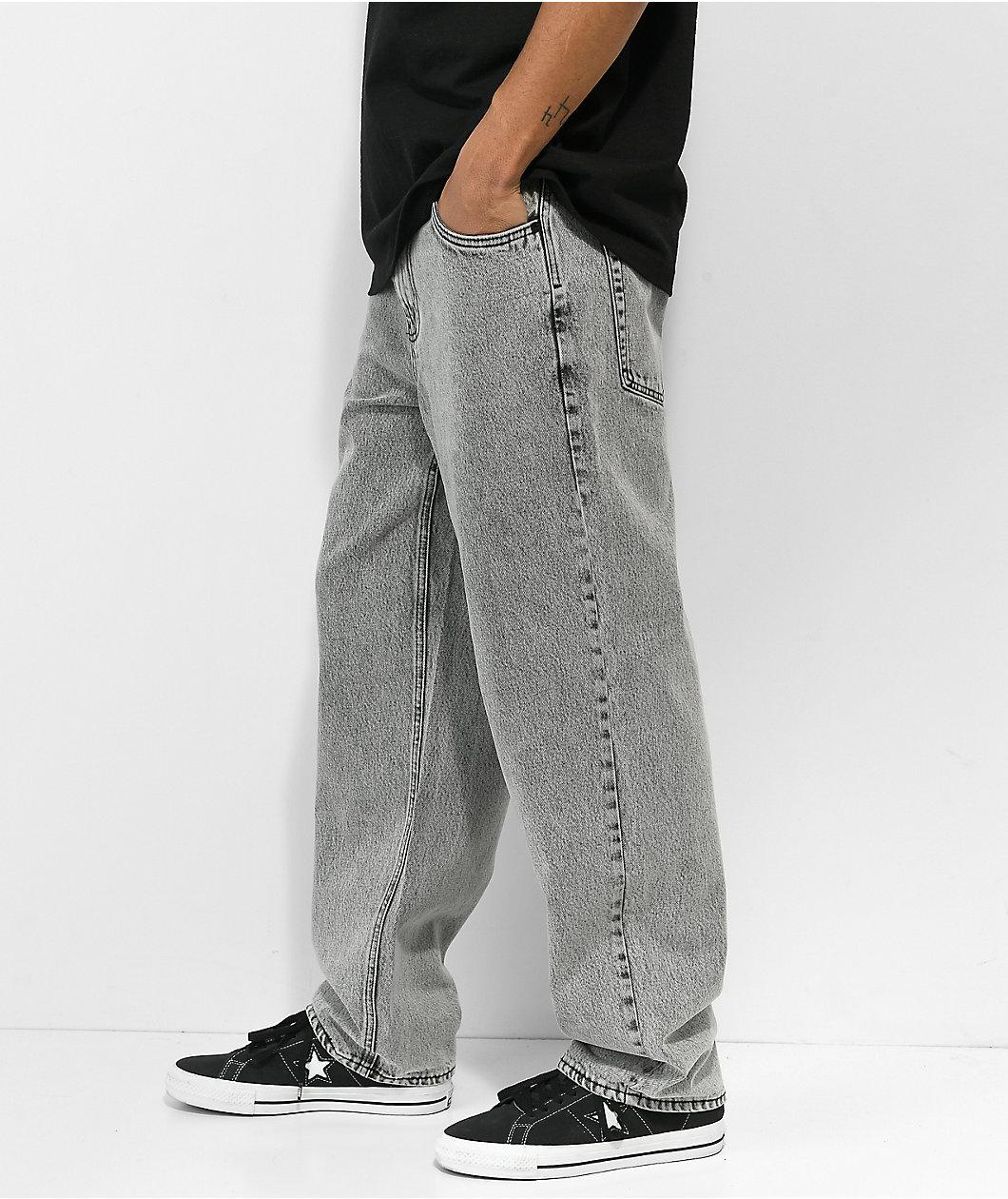 Empyre Loose Fit Scramble Grey Skate Jeans Product Image