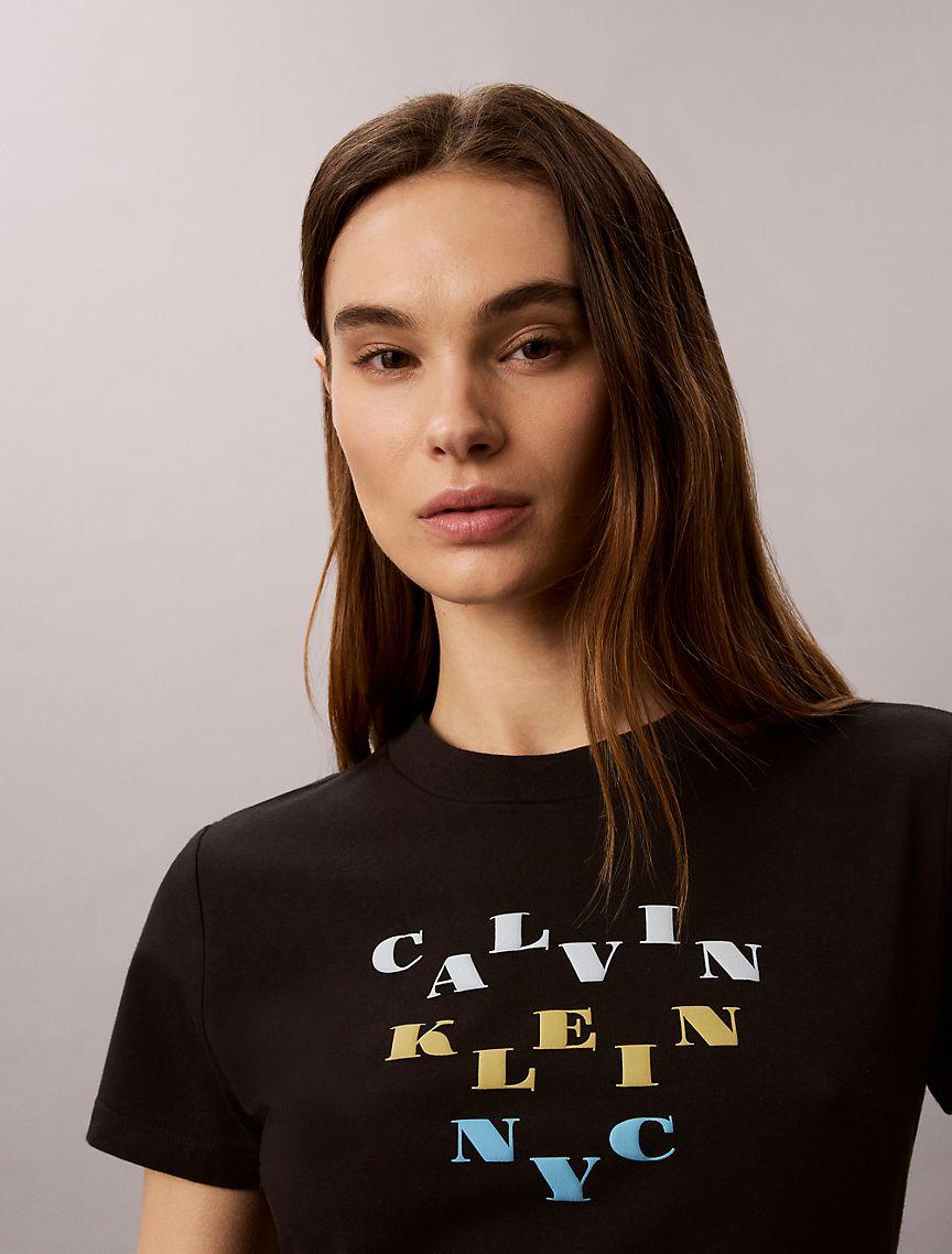 Slim Tiered Logo Graphic Tee Product Image