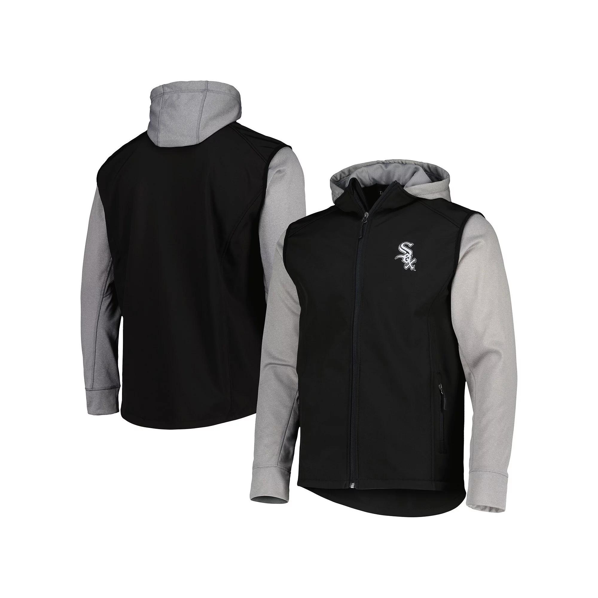 Men's Dunbrooke Black/Heather Gray Chicago White Sox Alpha Full-Zip Jacket, Size: Small Product Image