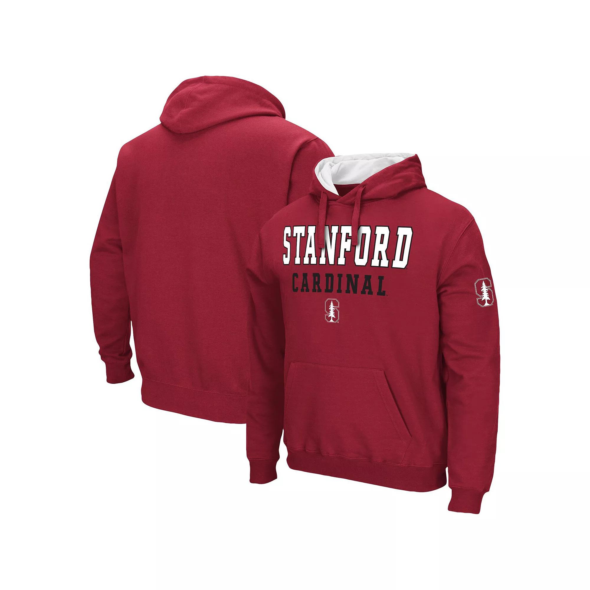 Men's Colosseum Cardinal Stanford Cardinal Sunrise Pullover Hoodie, Size: 2XL, Red Product Image