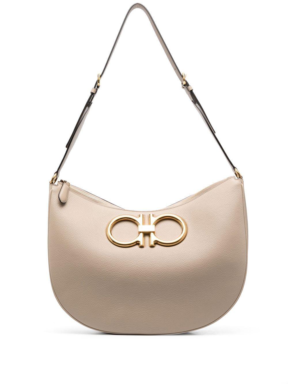 Gancini-logo leather shoulder bag  Product Image