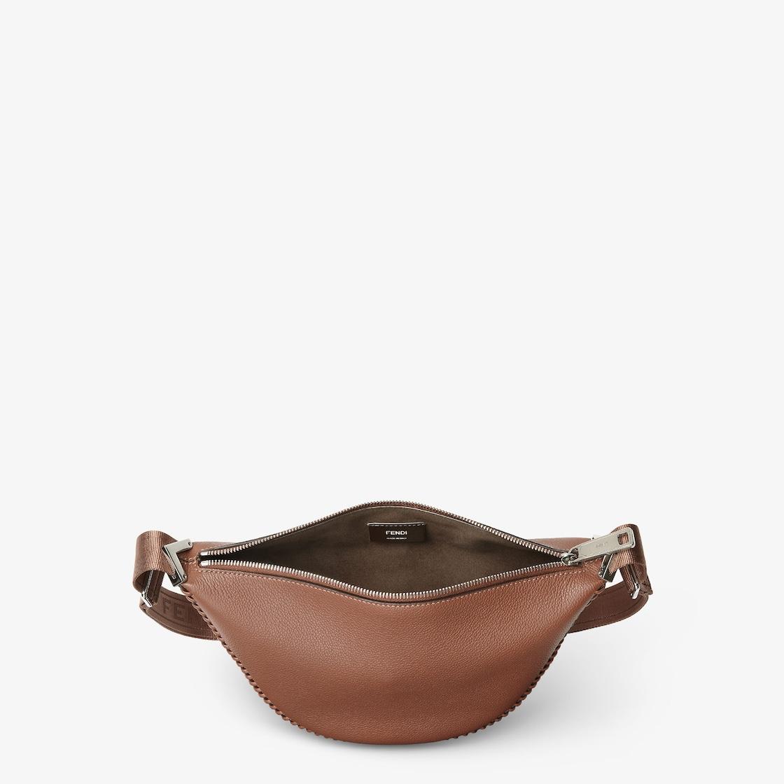 Fendi Roma Leather Fendi Melon SmallBrown leather bag Product Image