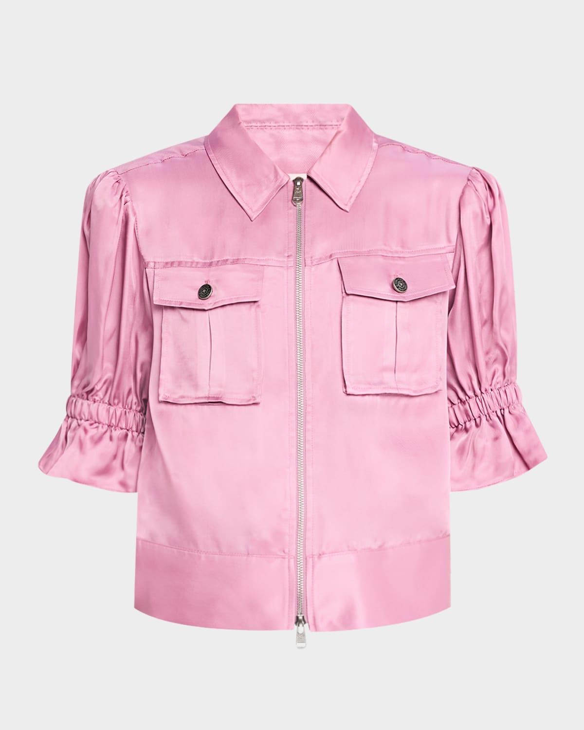 Womens Holly Puff-Sleeve Utility Jacket Product Image