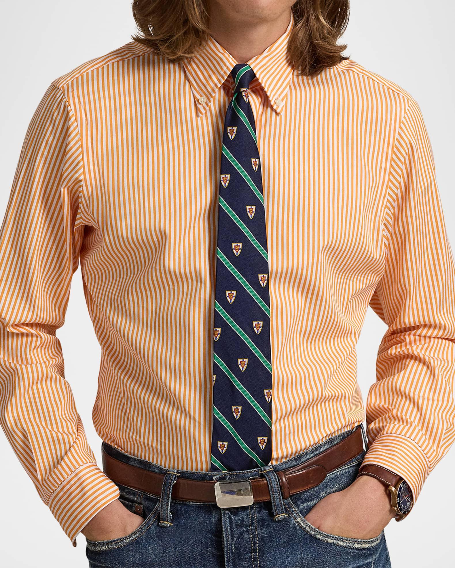 Men's Classic-Fit Stripe Poplin Shirt Product Image