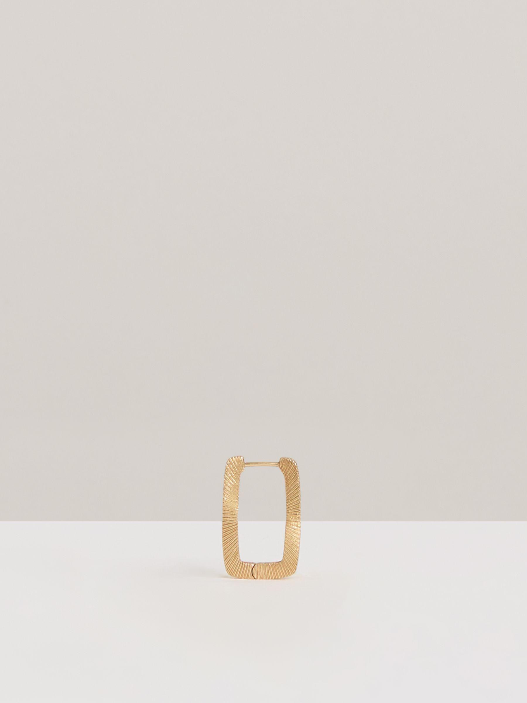 Geometric Hoop Earrings in Gold Tone Product Image