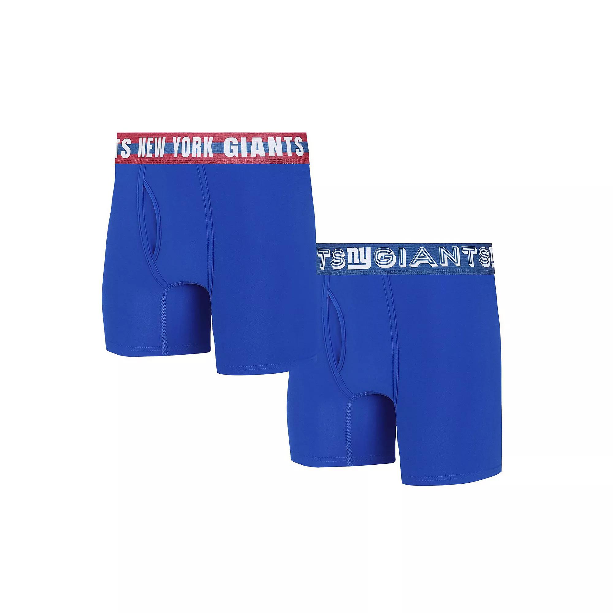 Men's Concepts Sport New York Giants Gauge Knit Boxer Brief Two-Pack, Size: Large, Blue Product Image