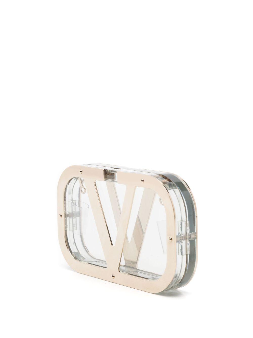 logo-plaque clear clutch Product Image