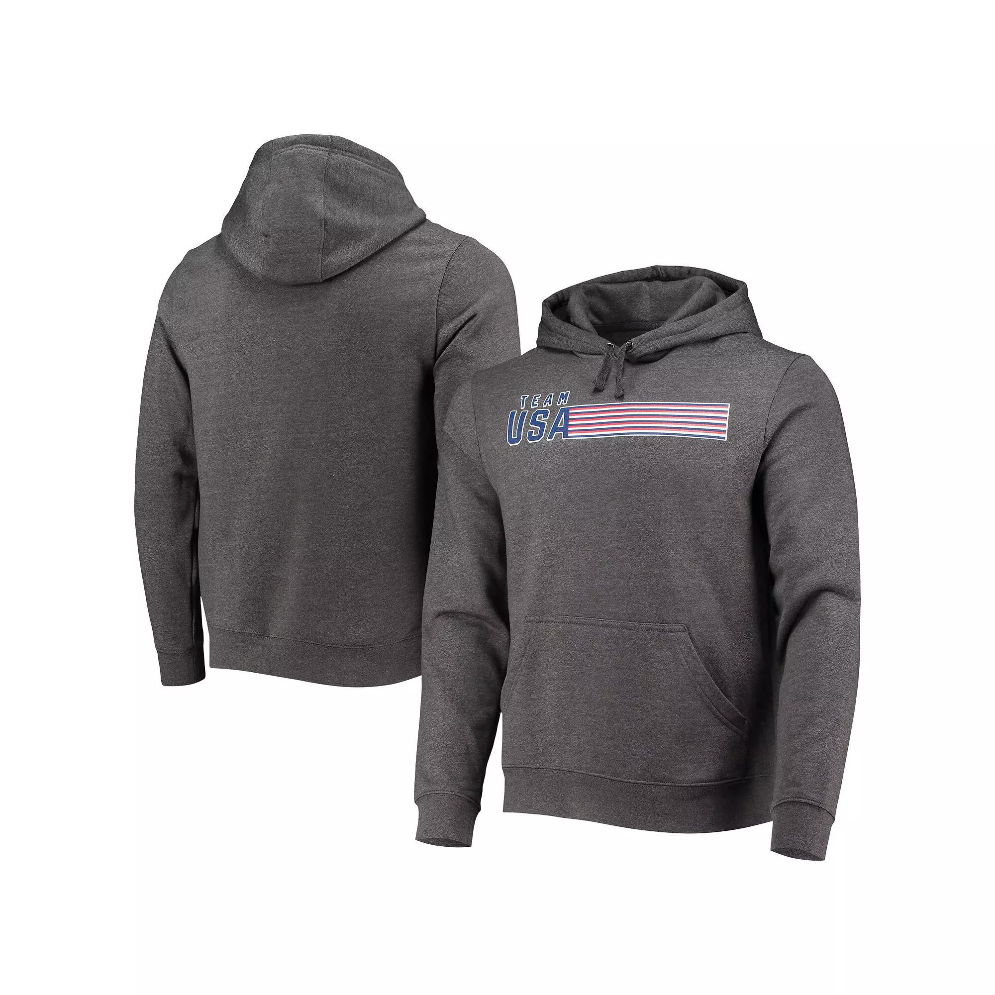 Men's Fanatics Branded Charcoal Team USA Repeat Fitted Pullover Hoodie,  Product Image