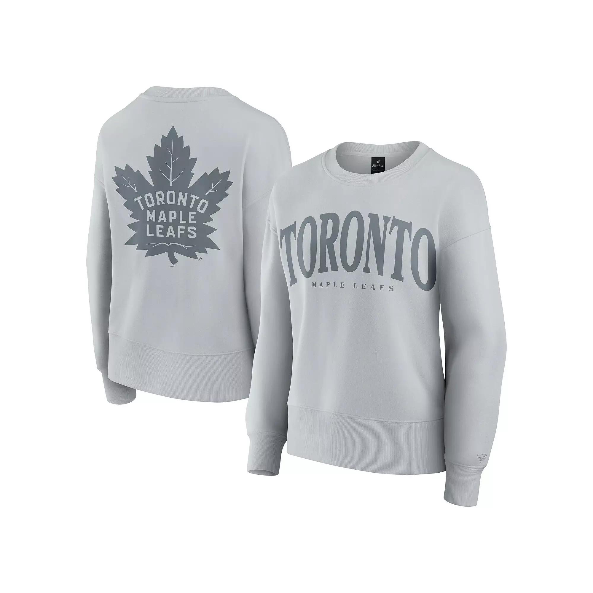 Women's Fanatics Gray Toronto Maple Leafs Elements Flow Pullover Sweatshirt,  Product Image