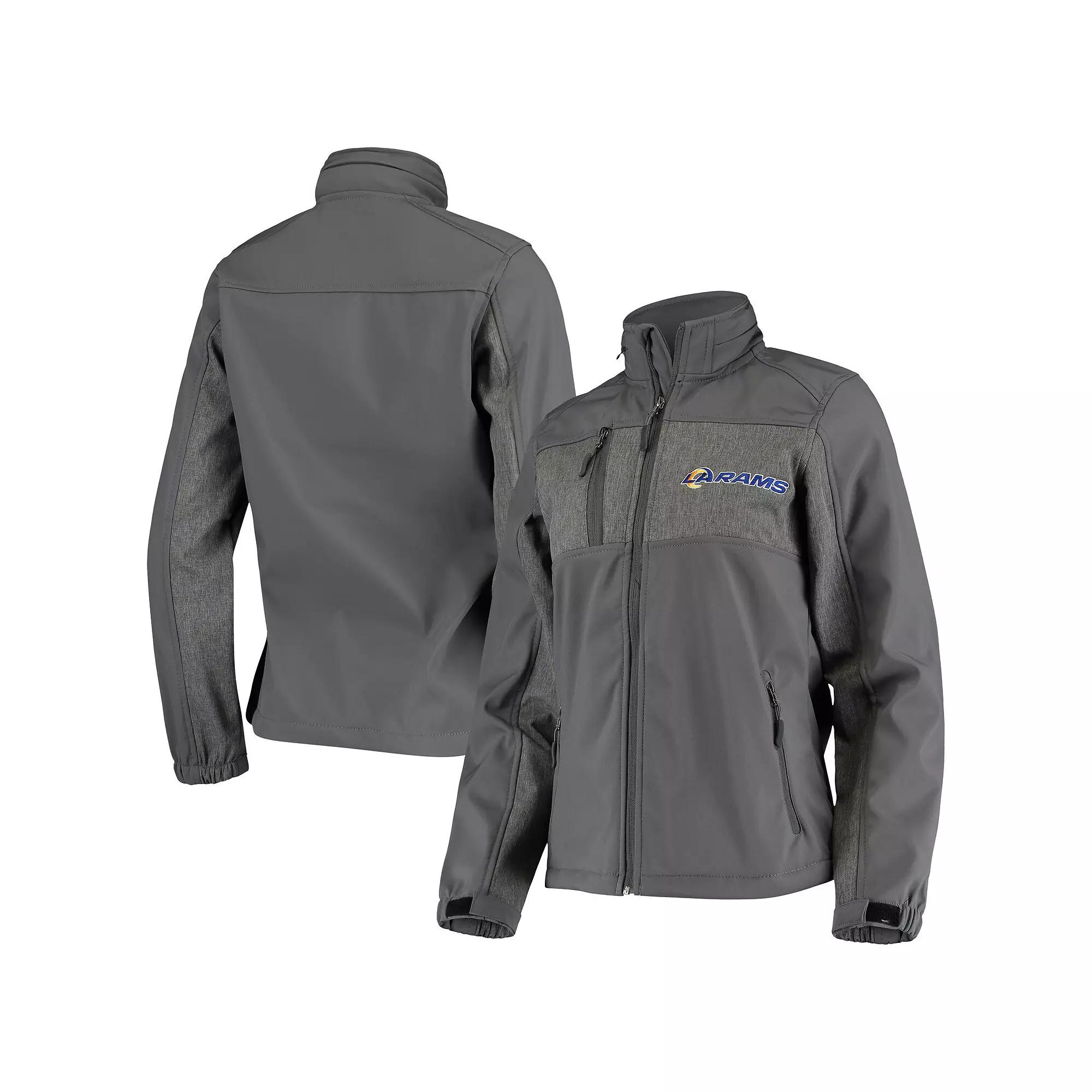 Women's Dunbrooke Charcoal Los Angeles Rams Zephyr Softshell Full-Zip Jacket,  Product Image