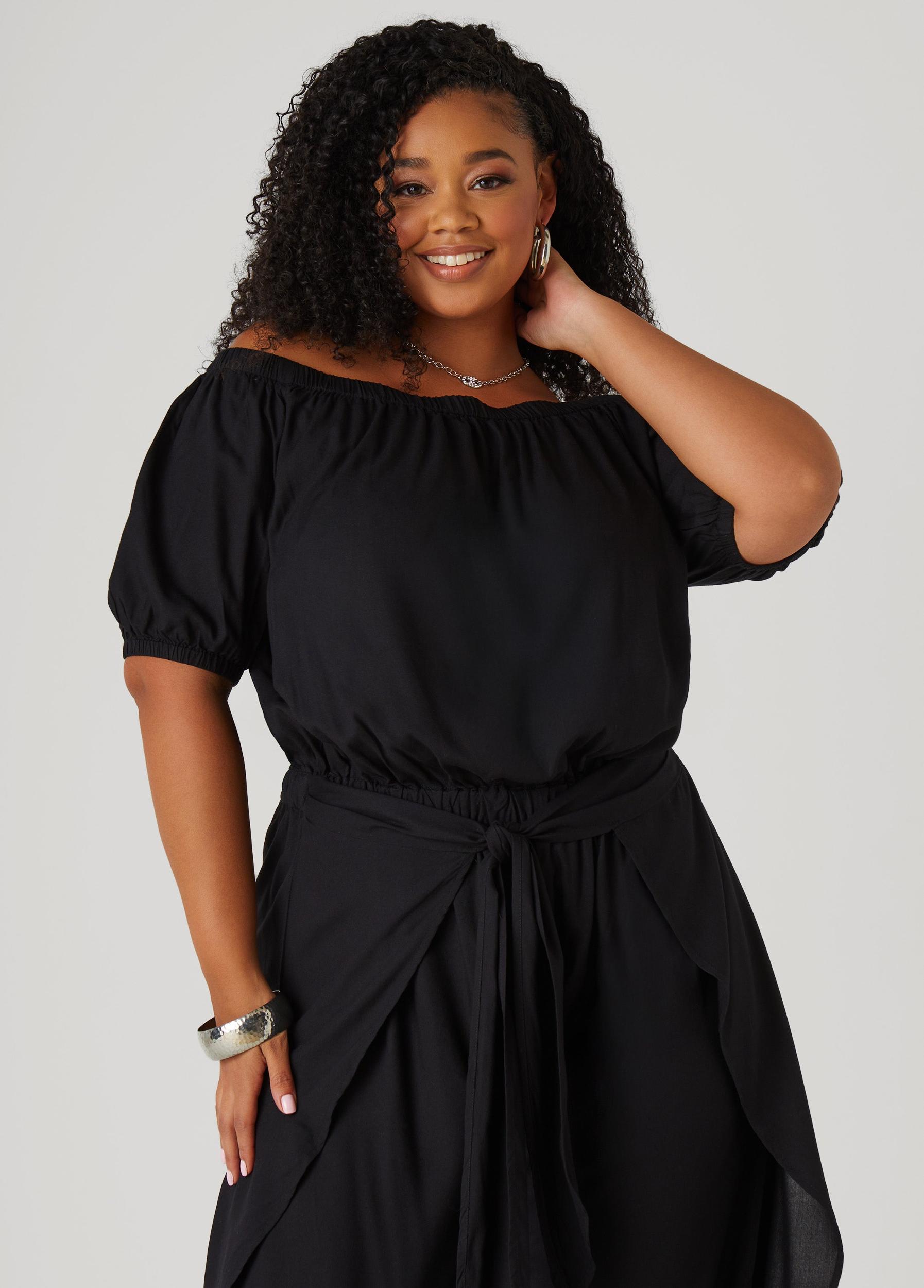 Draped Off The Shoulder Jumpsuit Product Image