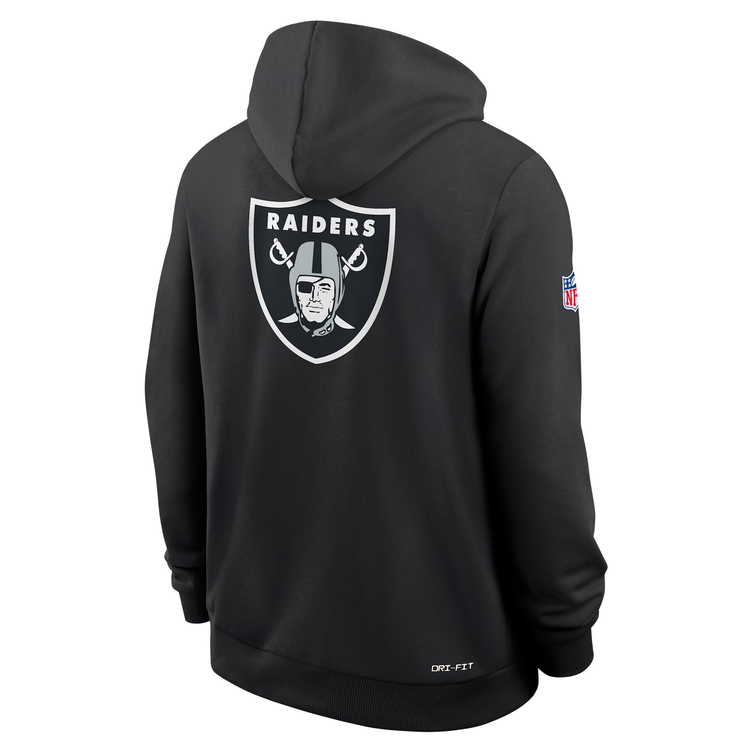 Las Vegas Raiders Utility Player Sideline Nike Mens Dri-FIT NFL Full-Zip Hoodie | 03AV07R8D-2FB Product Image