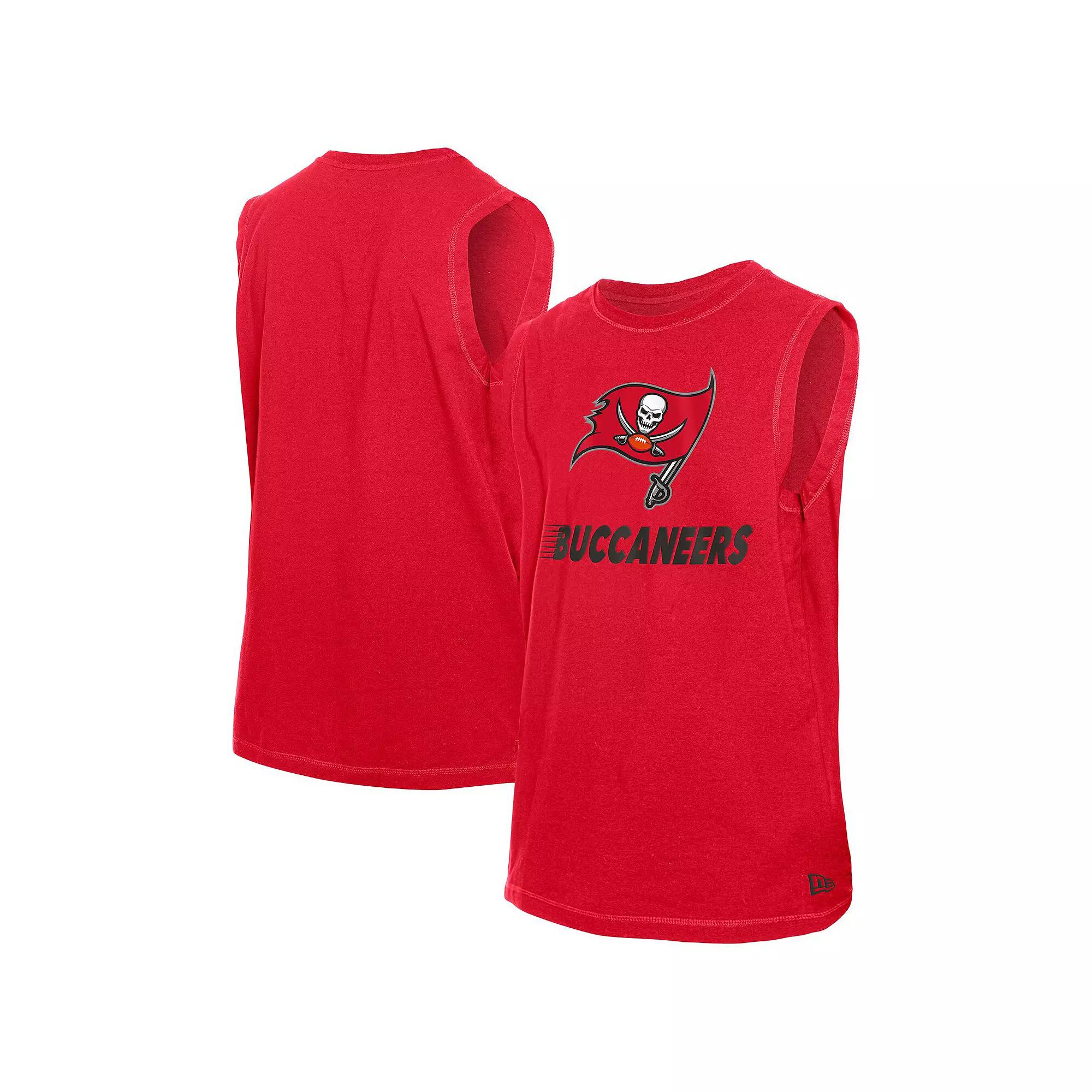 Men's New Era Red Tampa Bay Buccaneers Leisure Collection Tank Top,  Product Image