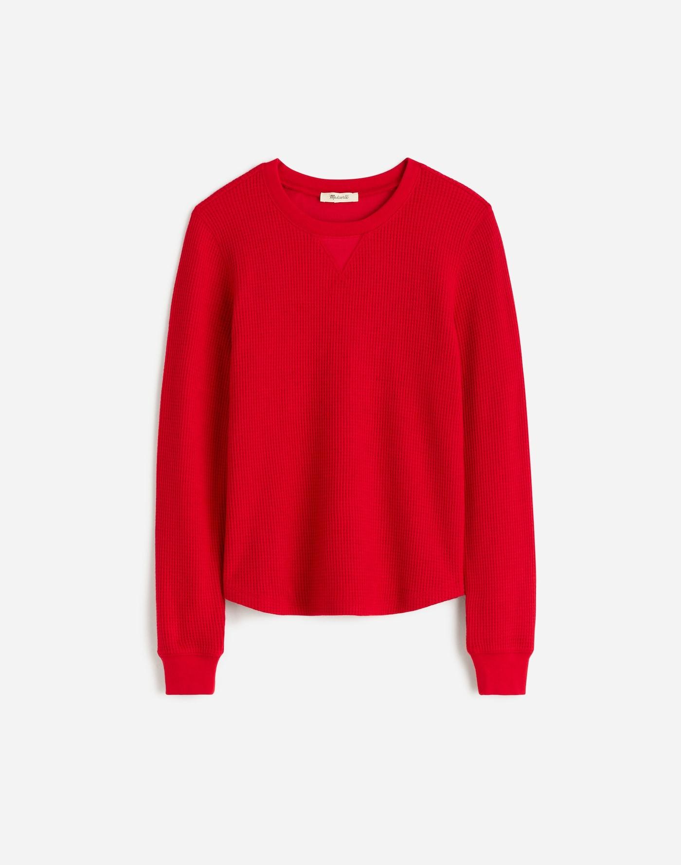 Waffle-Knit Raglan Tee Product Image