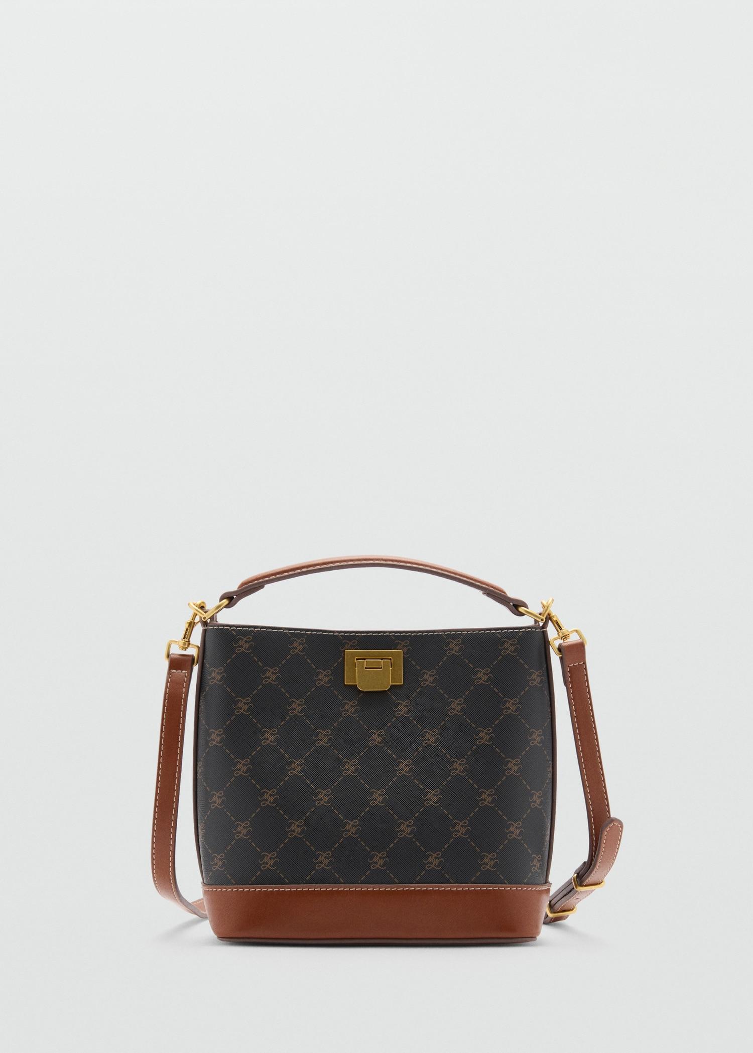 Mini shopper bag with printed logo - Women | MANGO USA Product Image