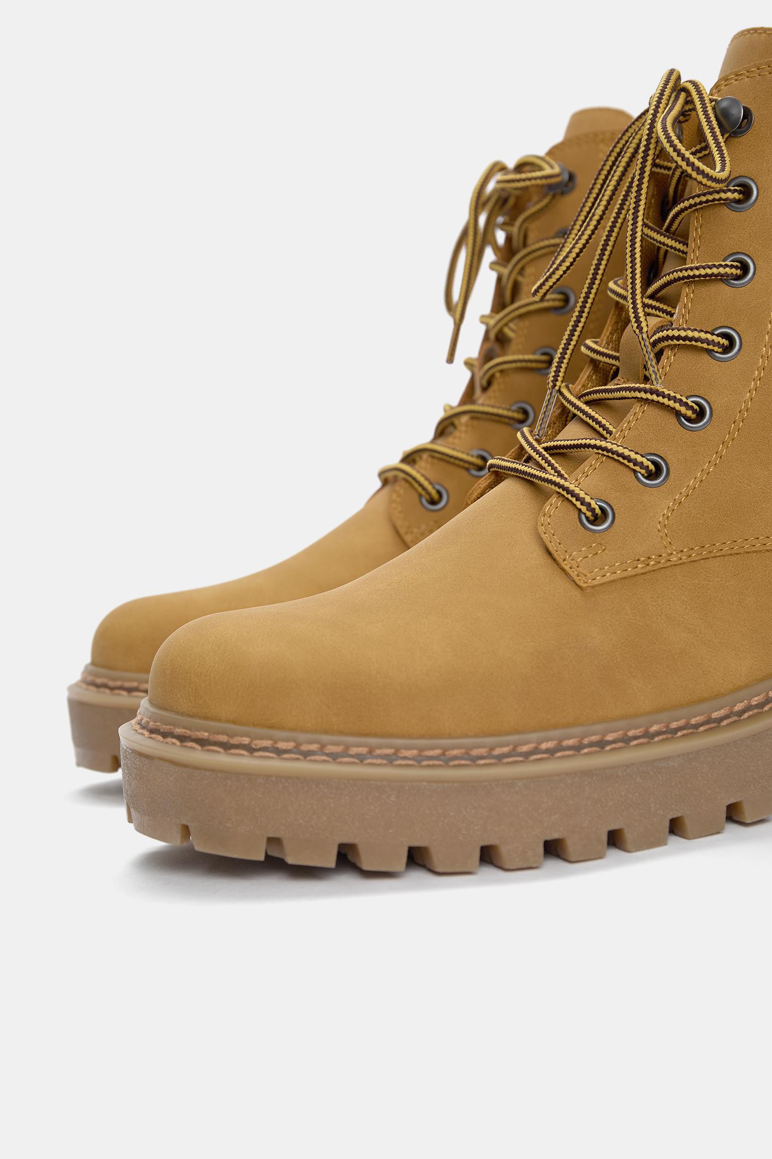 Flat lace-up boots Product Image