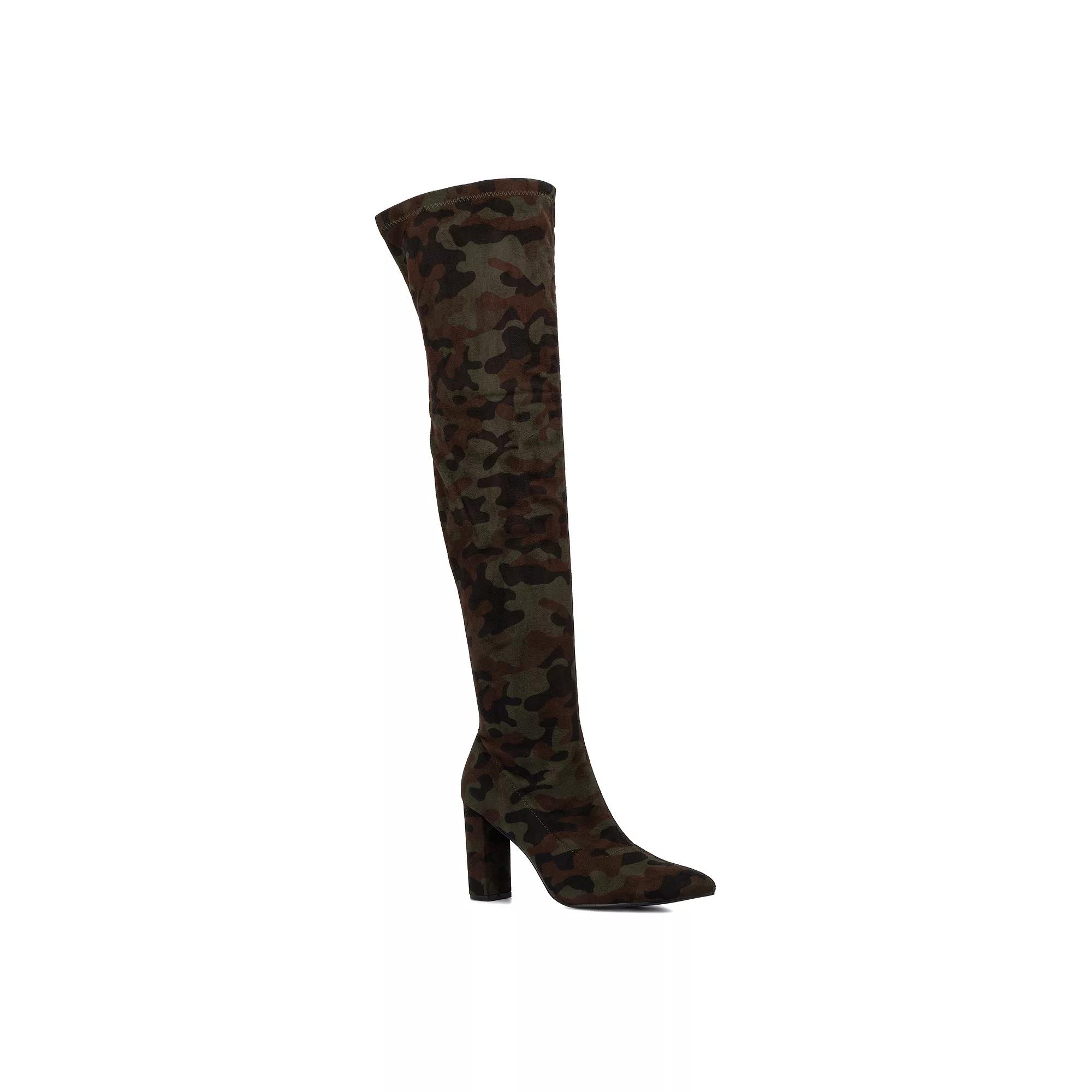 New York & Company Rana Womens Thigh-High Boots Red Product Image