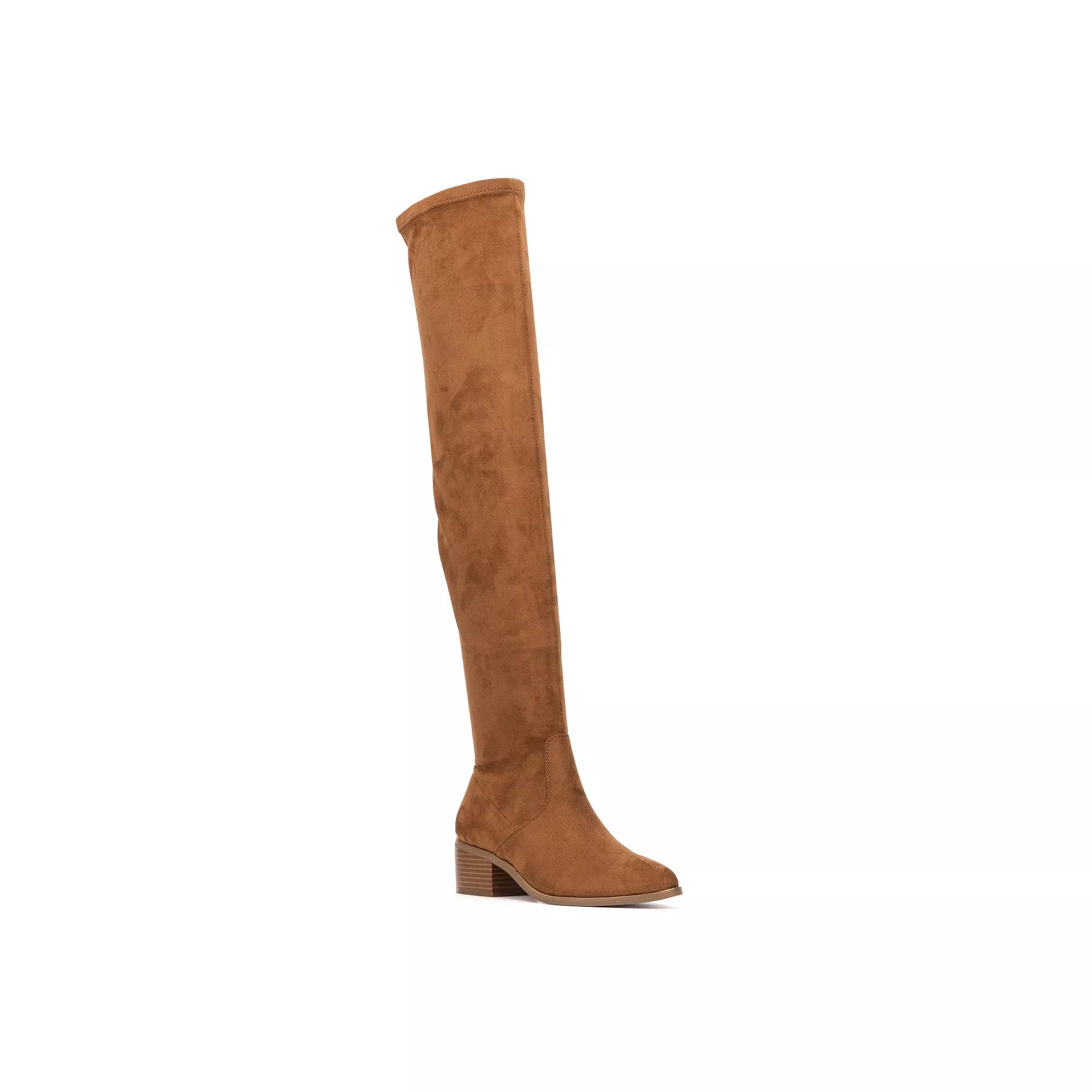 New York & Company Rana Womens Thigh-High Boots Red Product Image