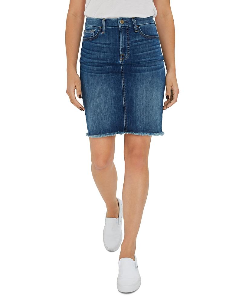 JEN7 by 7 For All Mankind Frayed Hem Pencil Skirt Product Image