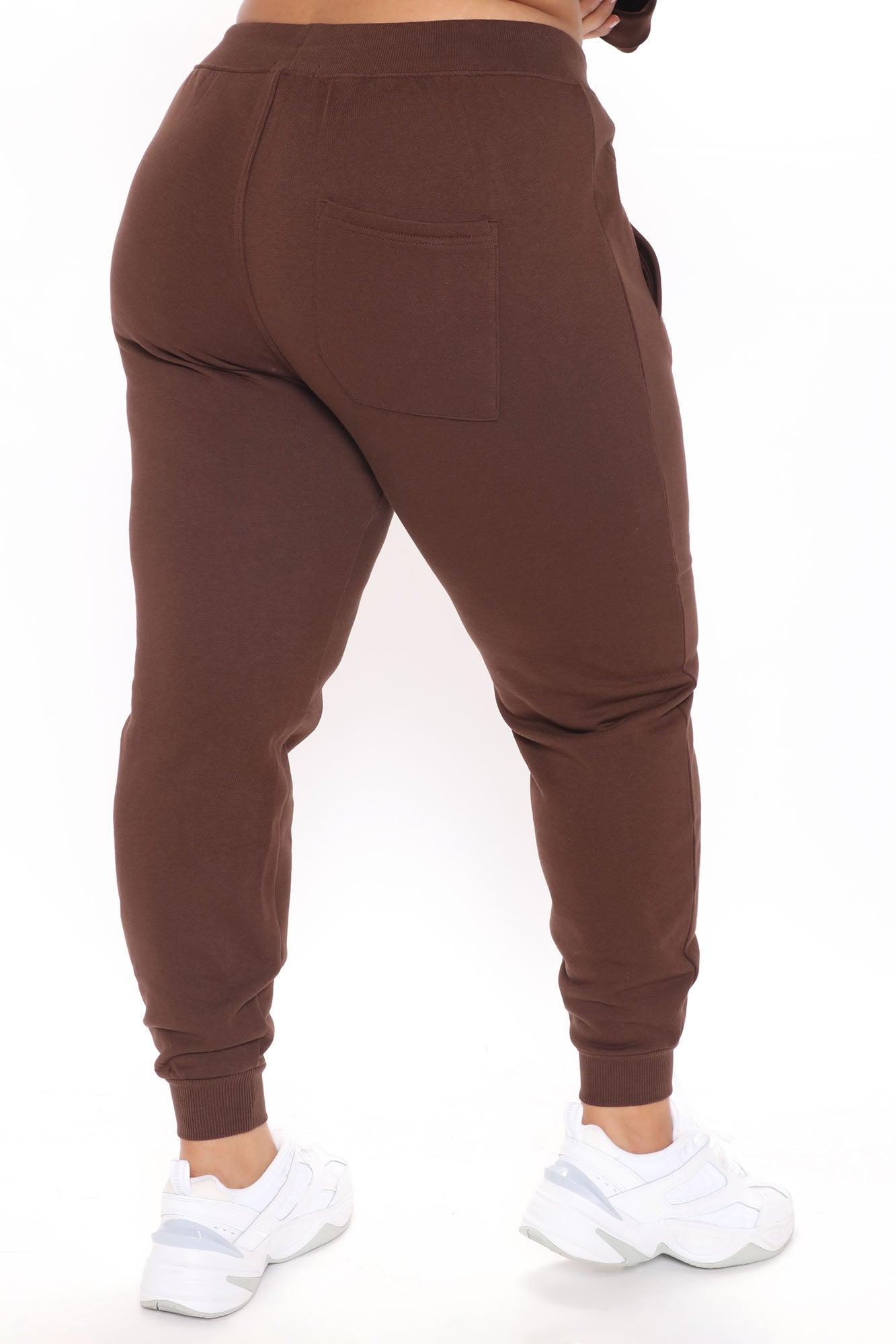 Stole Your Boyfriend's Oversized Jogger - Chocolate Product Image
