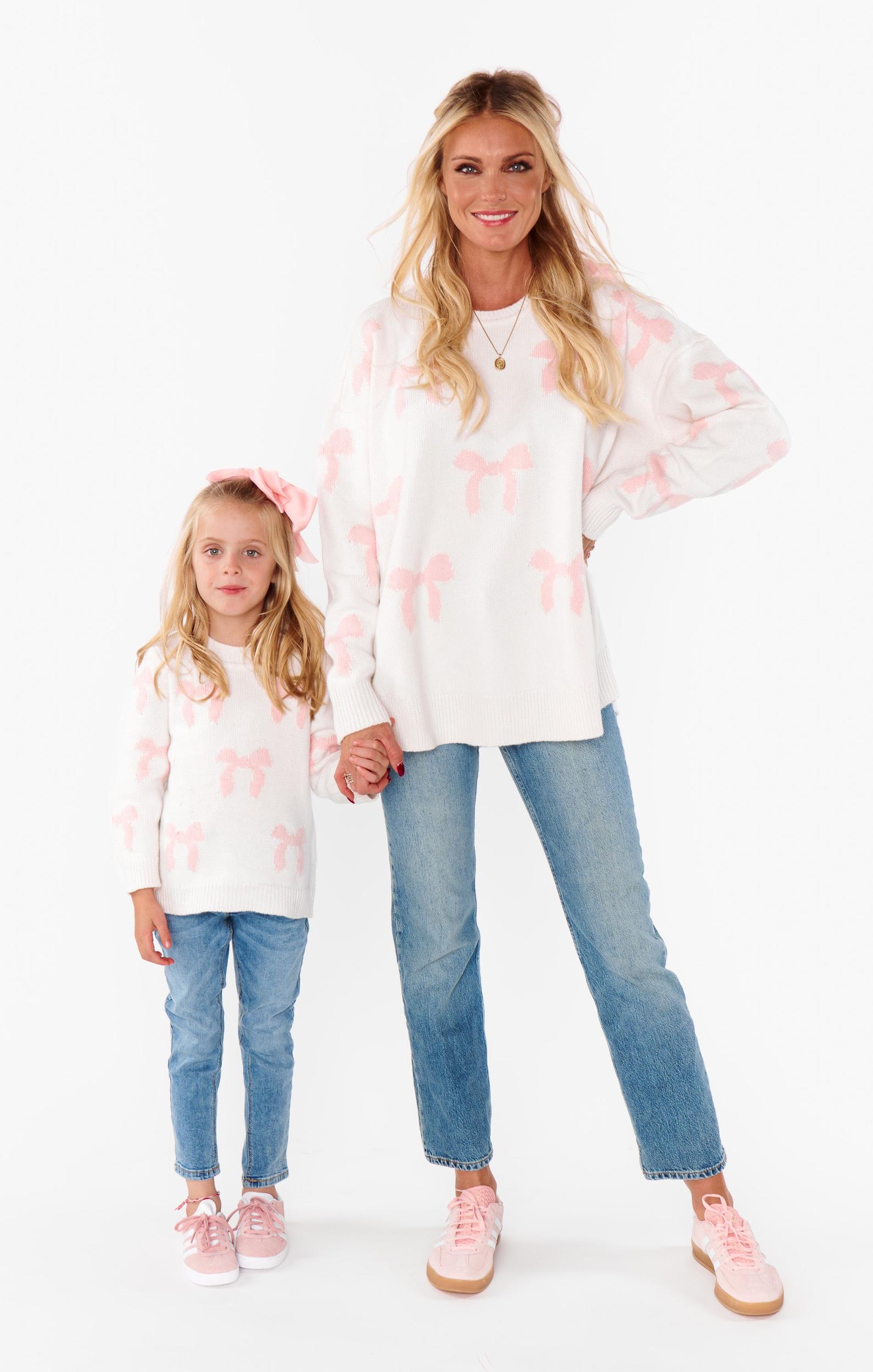 Little Gabrielle Sweater ~ Put A Bow On It Knit Kids Product Image