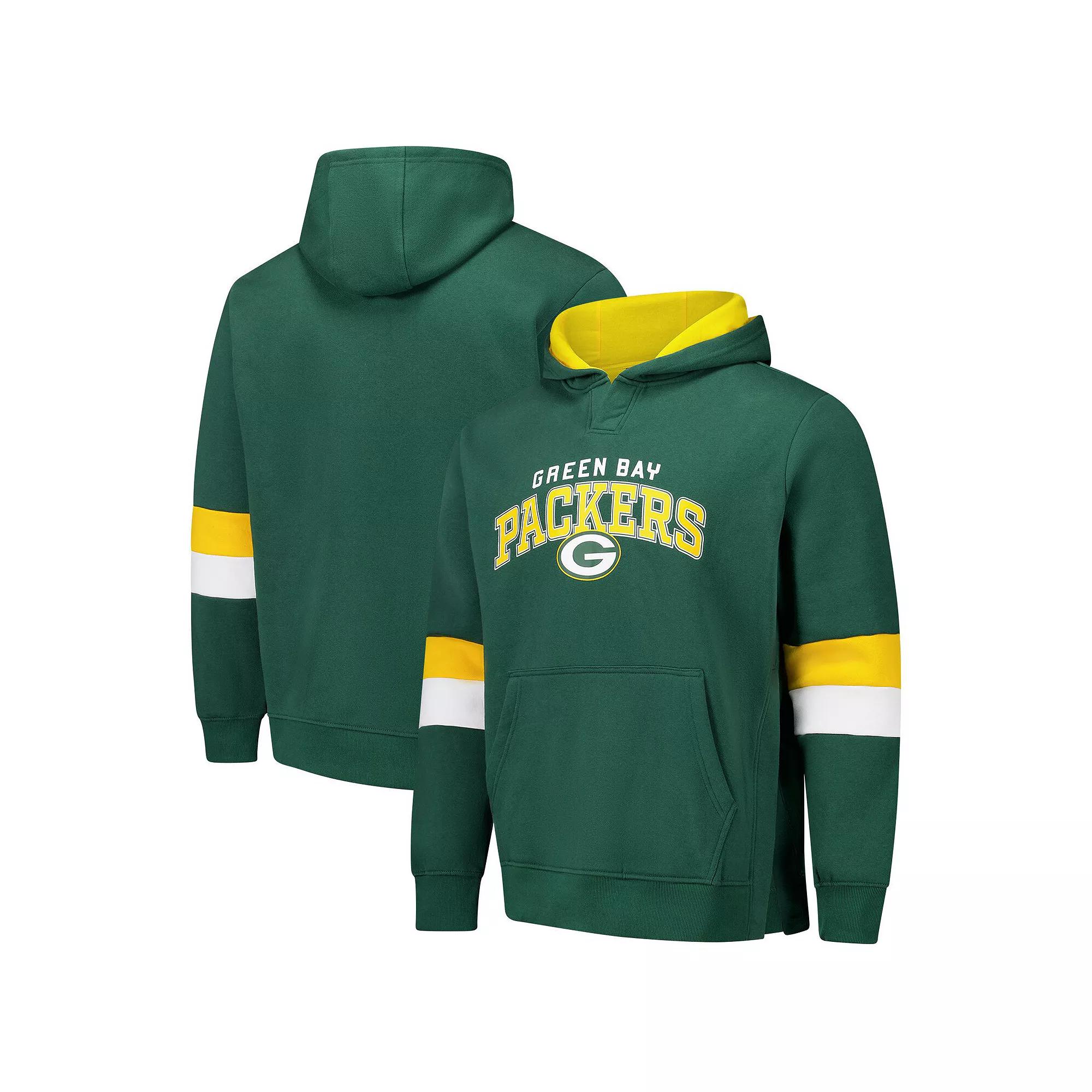 Mens G-III Sports by Carl Banks /Gold Bay Packers Adaptive Faceoff Pullover Hoodie Product Image