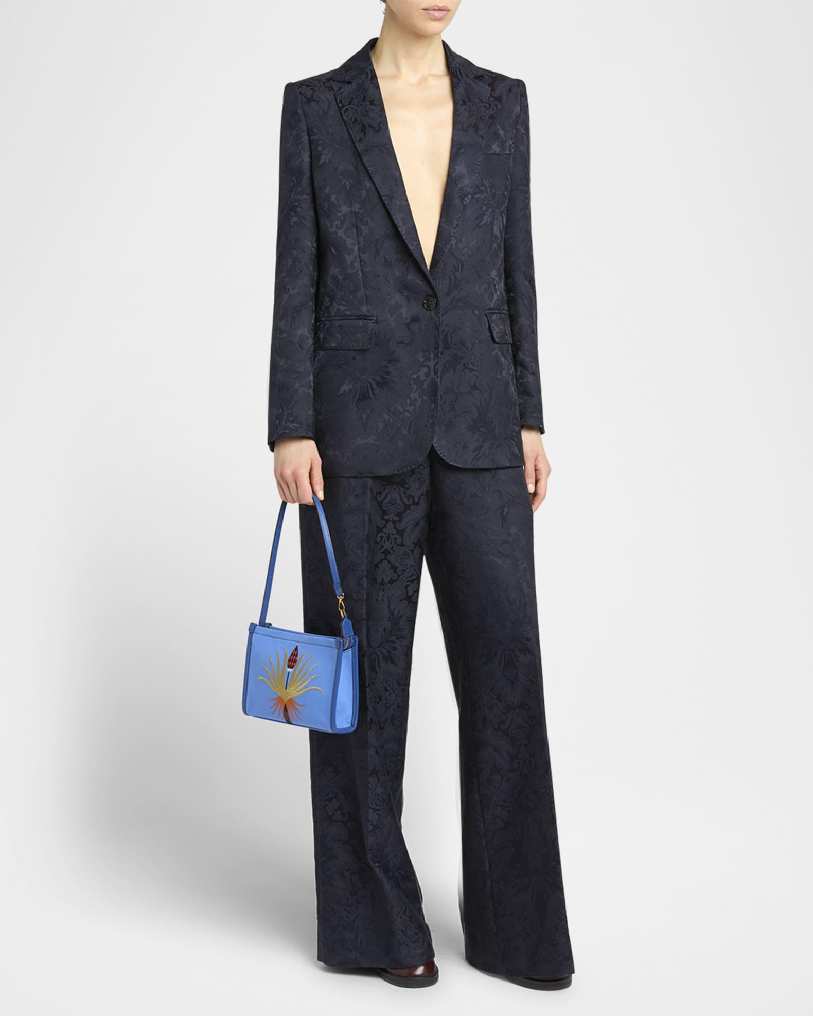 Embroidered Canvas Pouch Bag Product Image