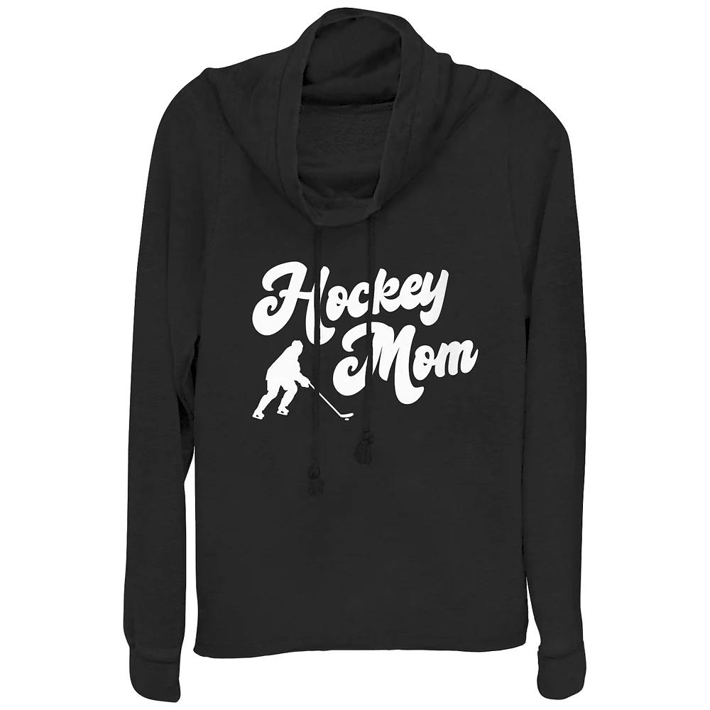 Women's Hockey Mom Cowlneck Graphic Lightweight Long Sleeve,  Product Image