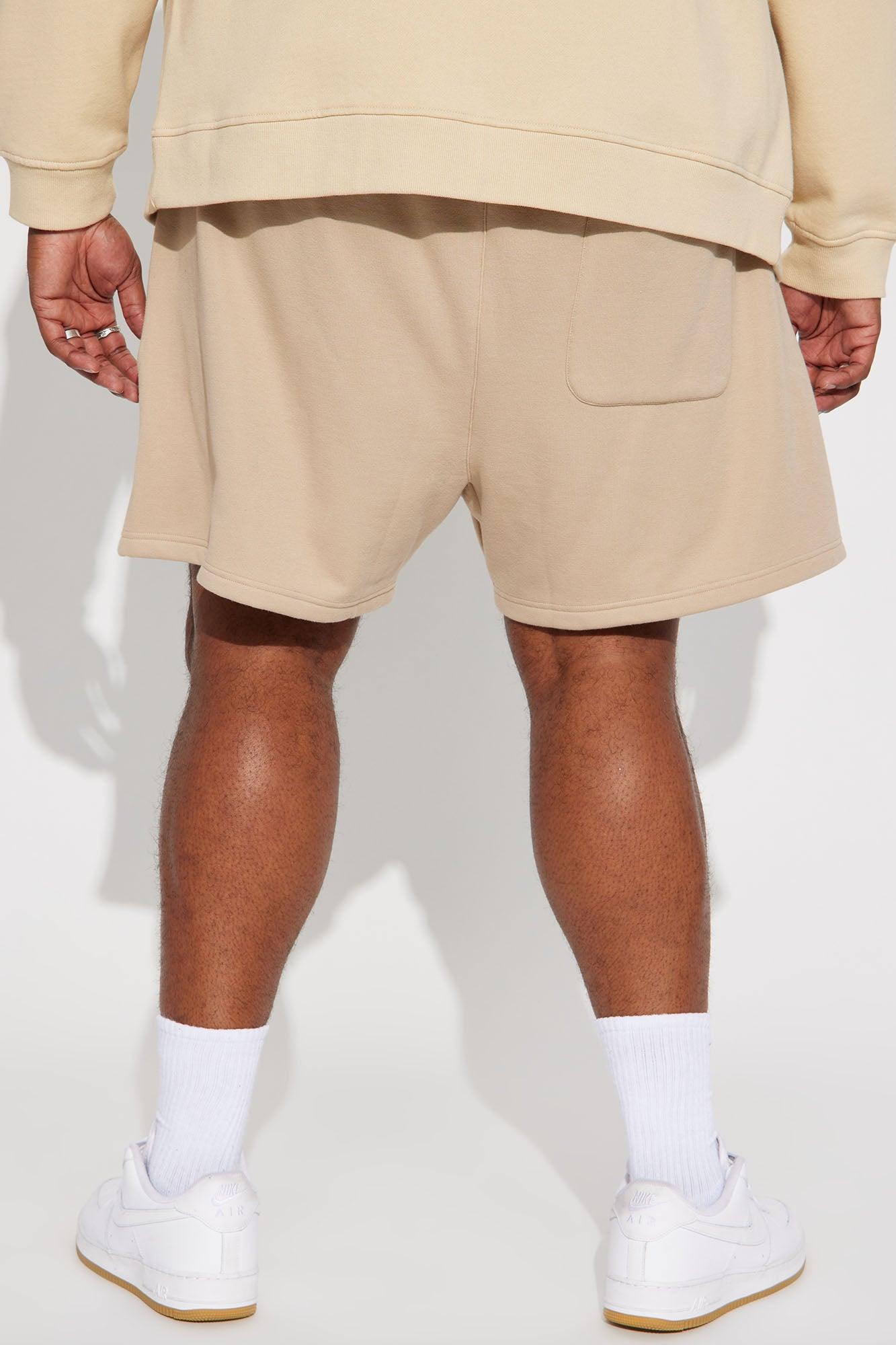 Tyson Oversize Heavyweight Sweat Shorts - Taupe Product Image