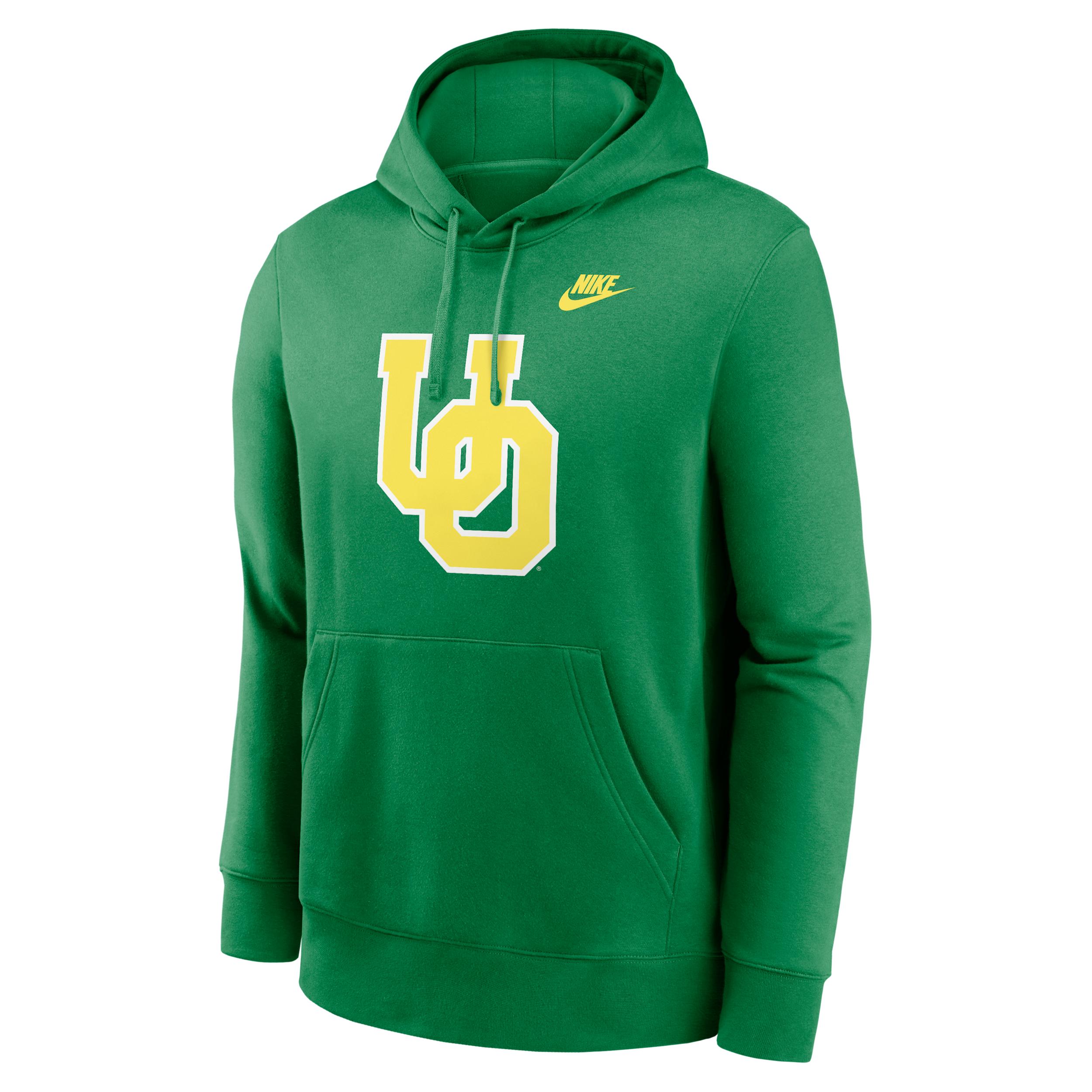 Oregon Legacy Club Primary Logo Nike Mens College Pullover Hoodie | NKDK30DUOV-UXP Product Image