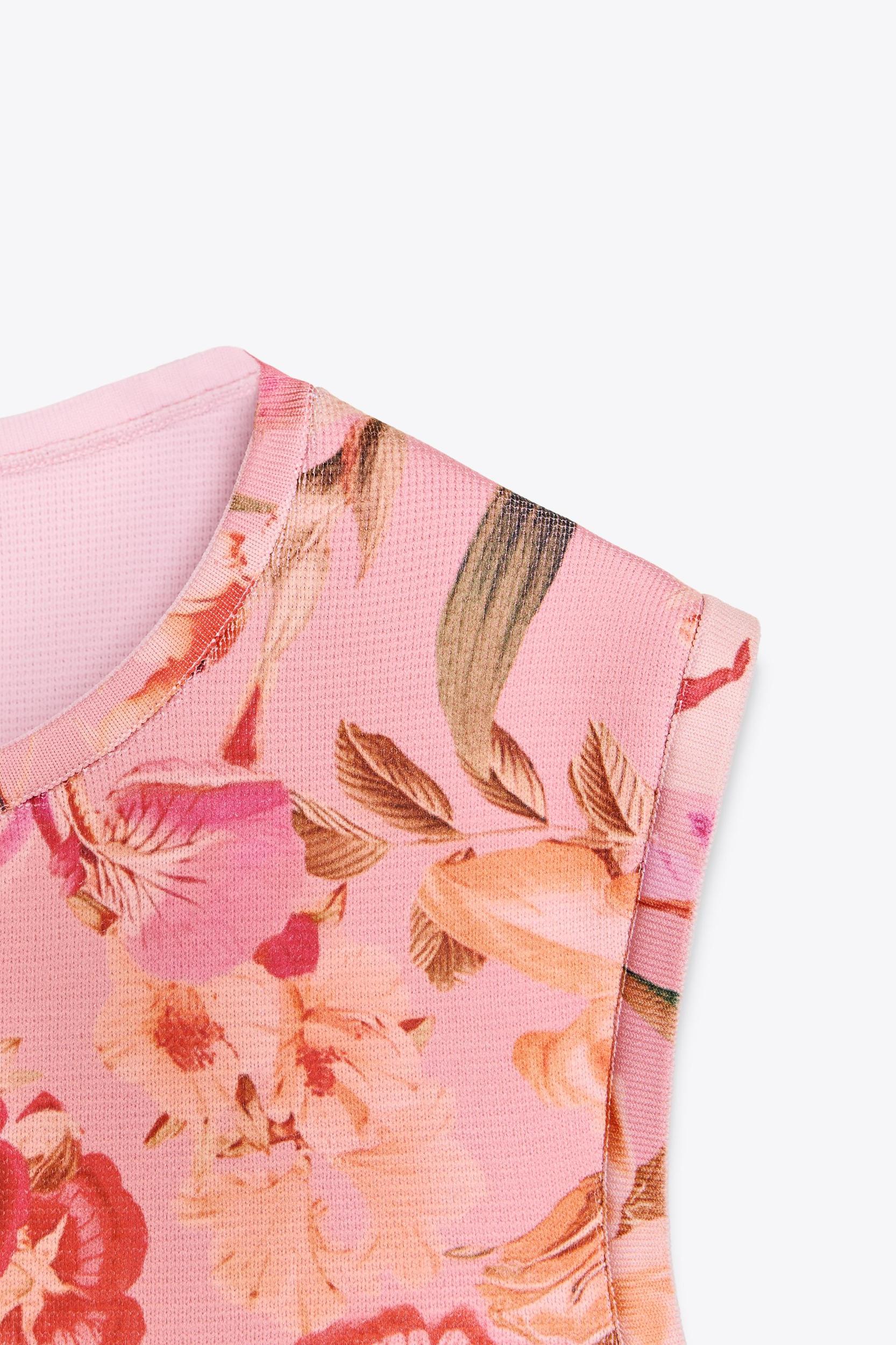 FLORAL PRINT KNIT DRESS Product Image