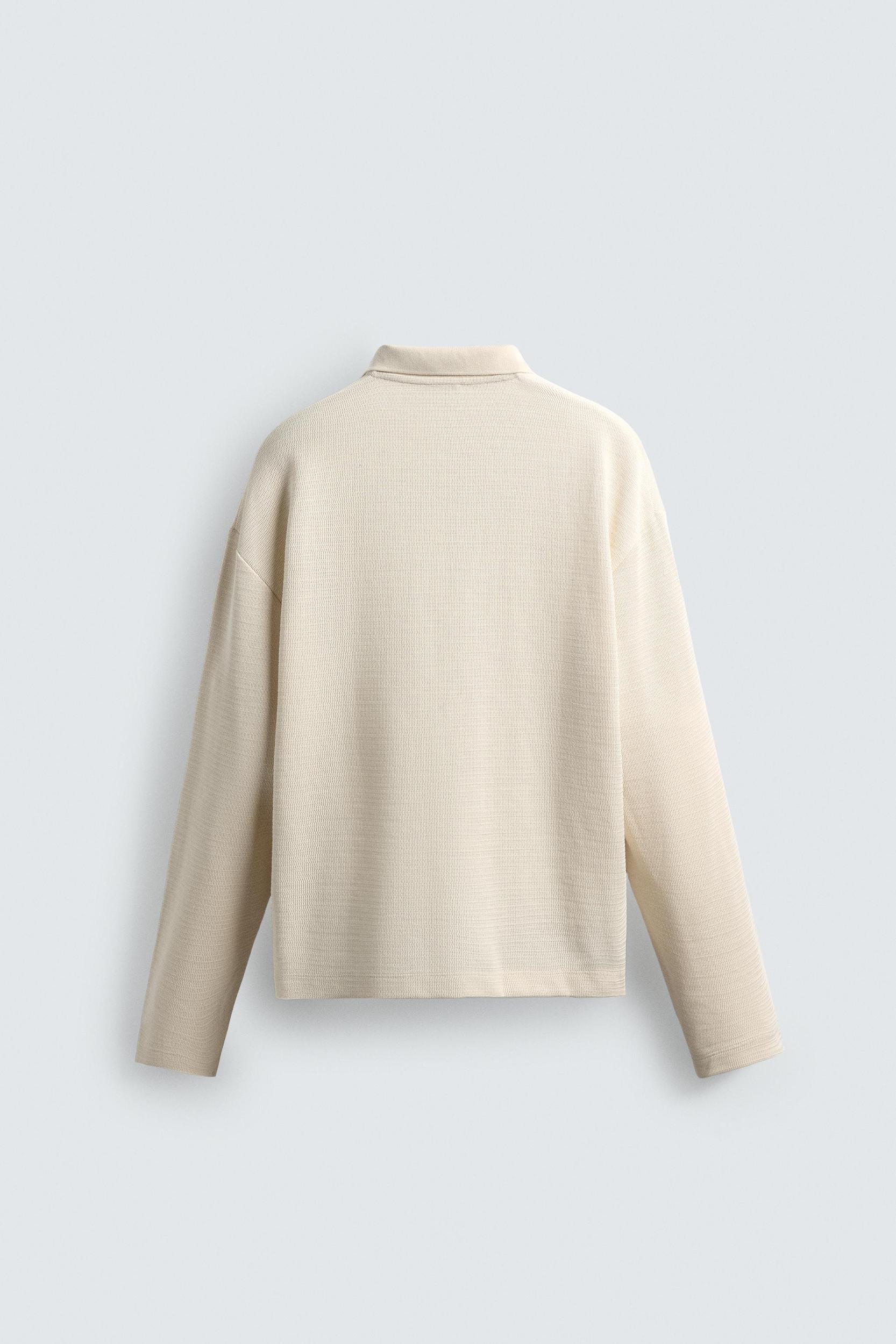 TEXTURED DRAWSTRING POLO SHIRT Product Image