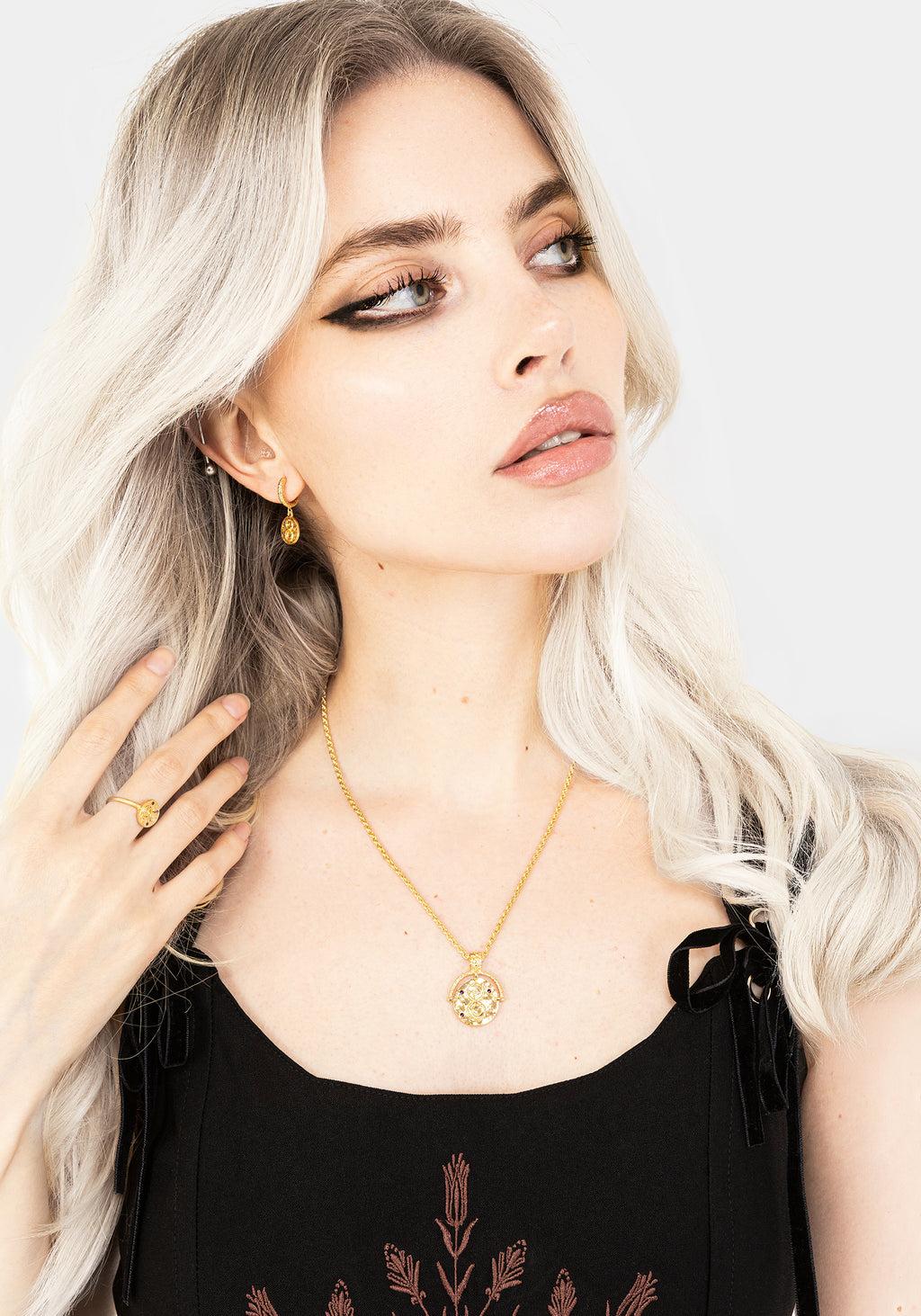 Hermia Foxglove Hoop Earrings Product Image