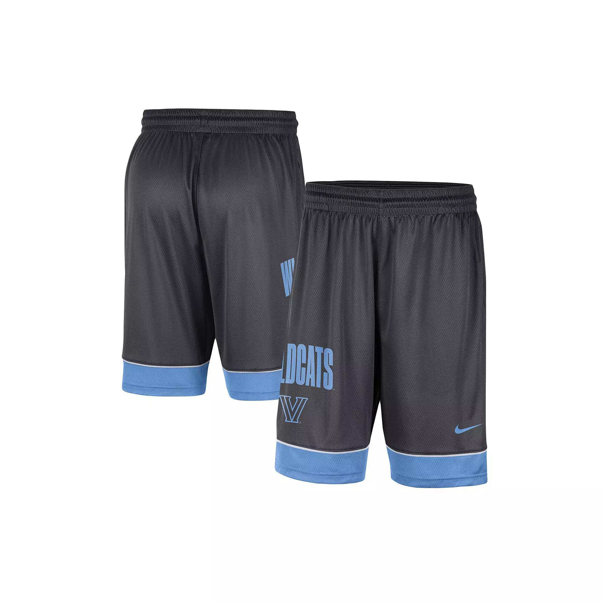 Men's Nike Charcoal/Light Blue Villanova Wildcats Fast Break Shorts, Size: 2XL Product Image