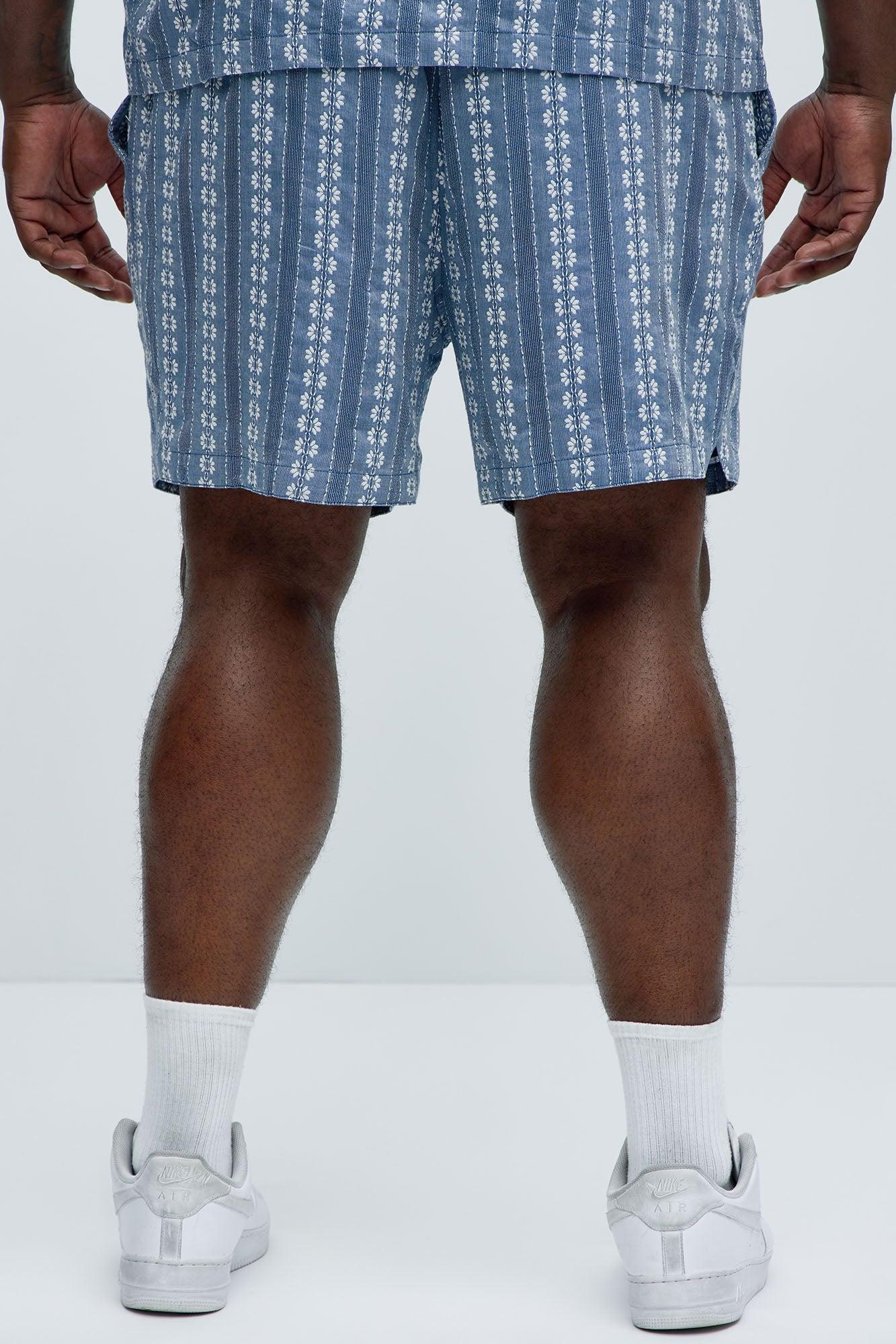 Denali Floral Warm Up Shorts - Blue/combo Product Image