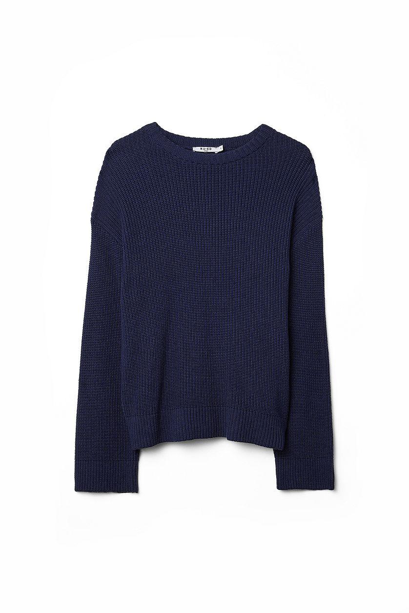 Round Neck Knitted Sweater Product Image