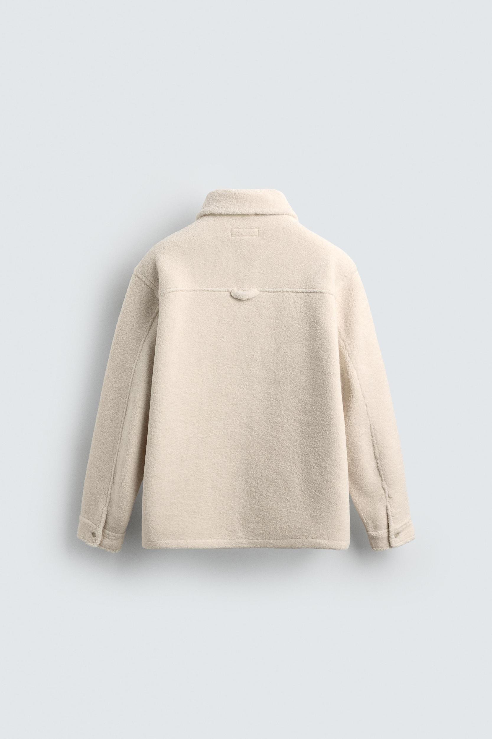 FAUX SHEARLING OVERSHIRT WITH POCKETS Product Image