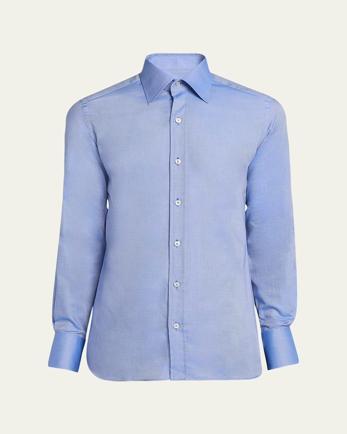 Mens Cotton Oxford Slim Fit Dress Shirt Product Image