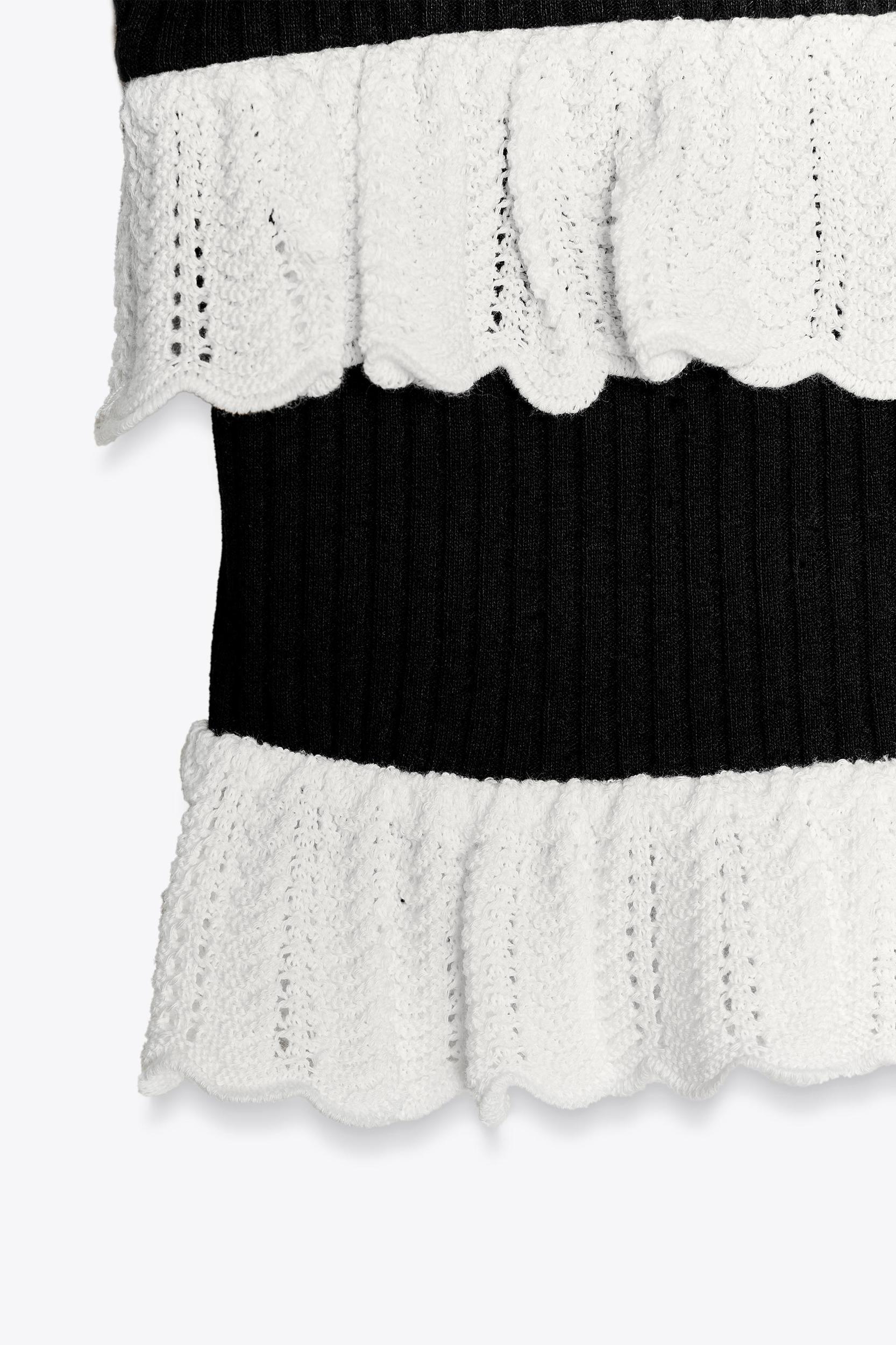 RUFFLED KNIT TOP Product Image