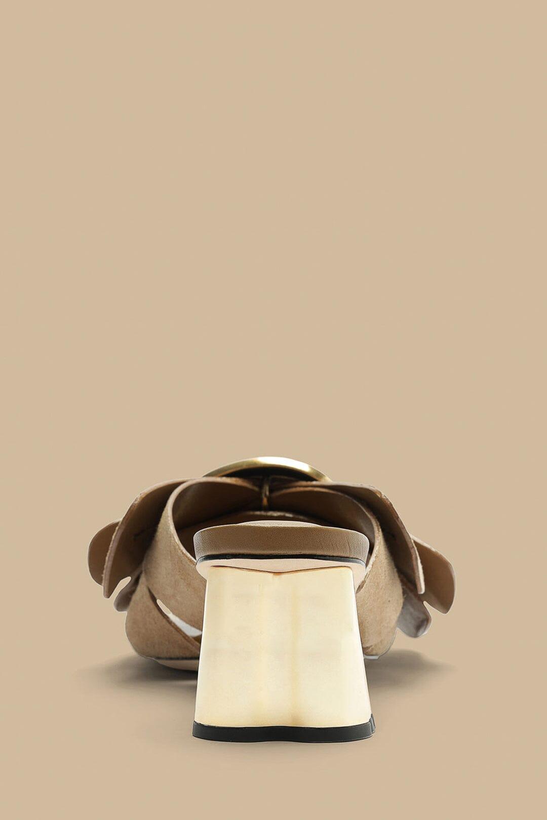 Taupe Daisy Heeled Mule Product Image