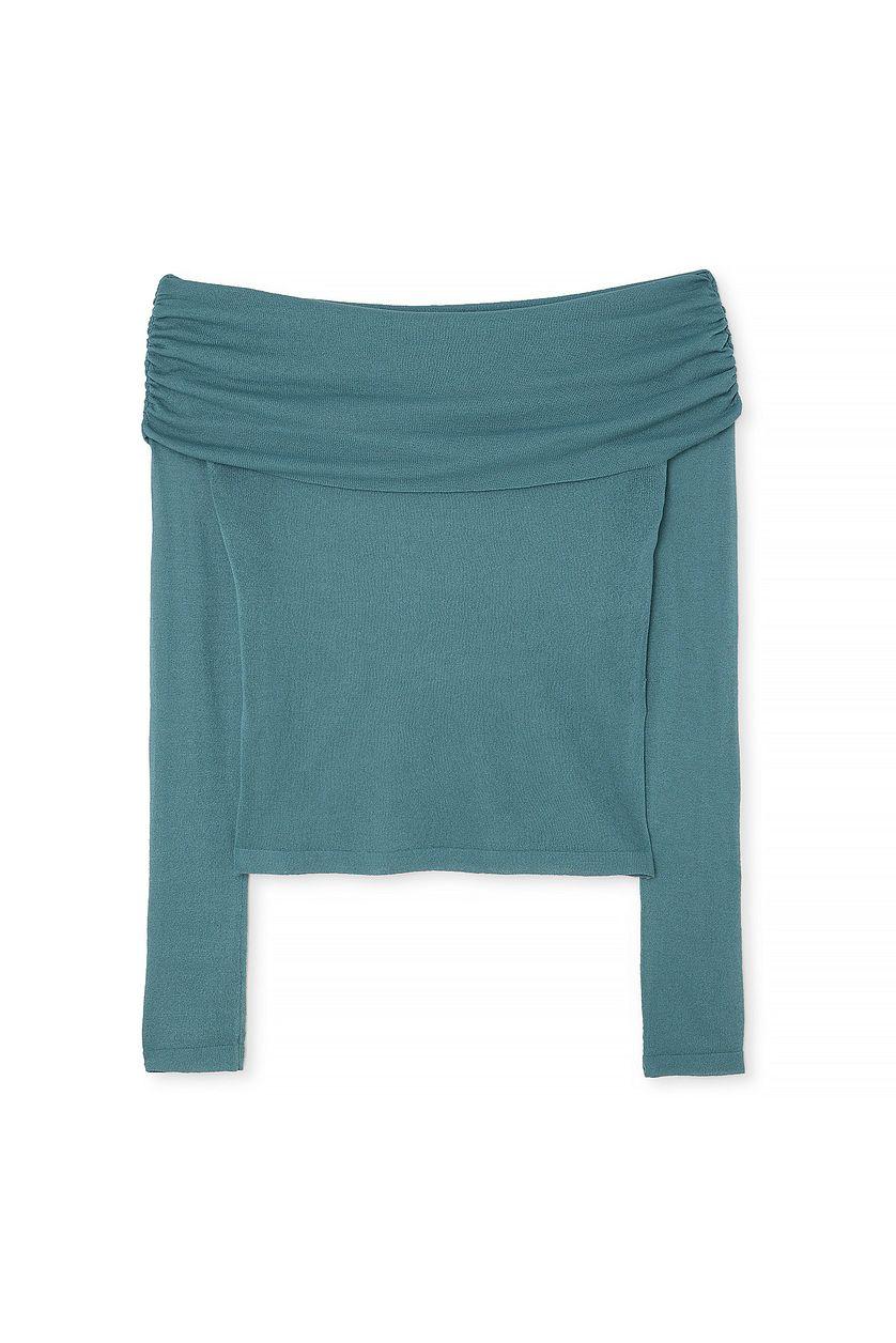 Fine Knitted Draped Top Product Image