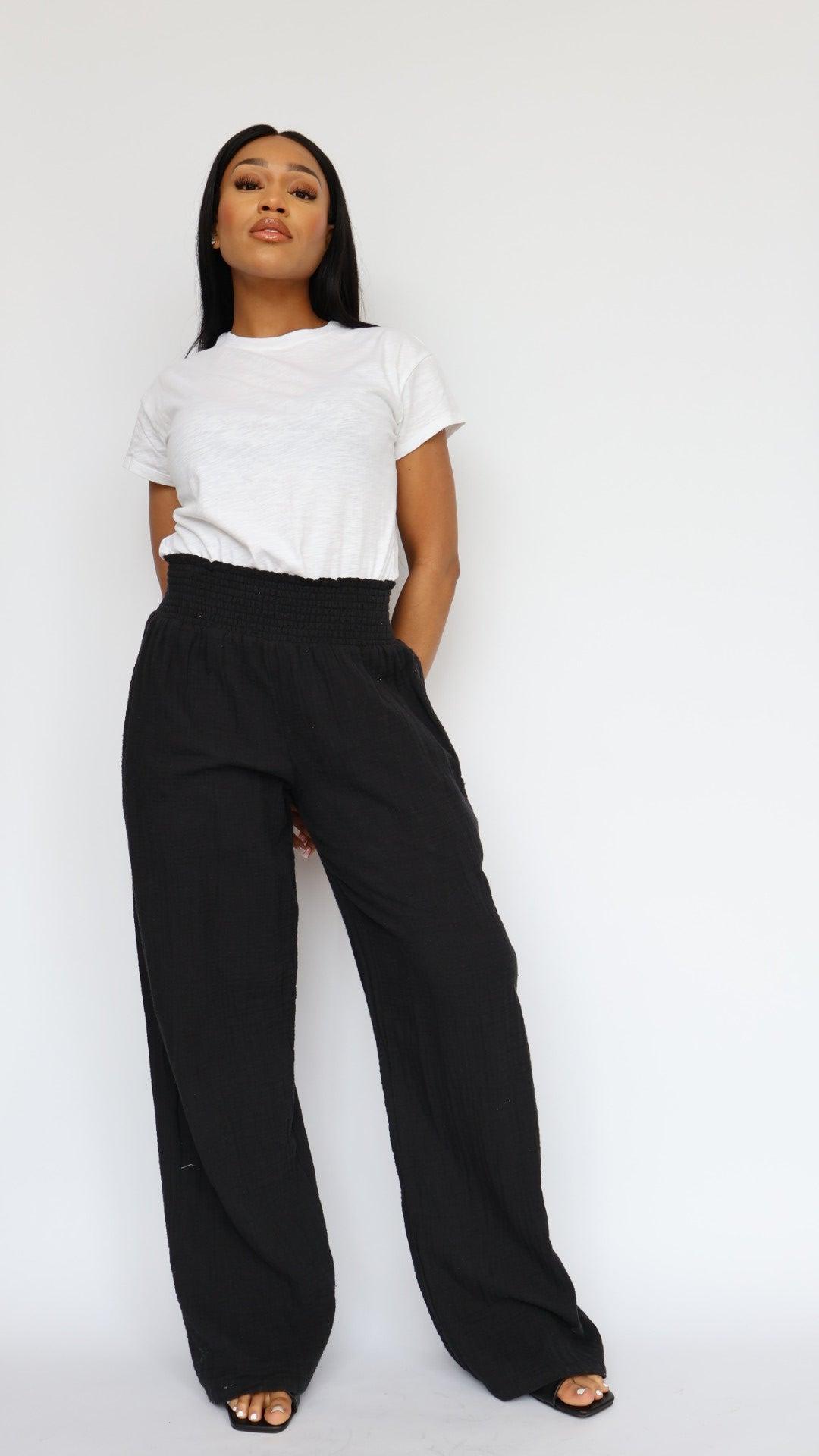 Gauze Wide Leg Pant Product Image