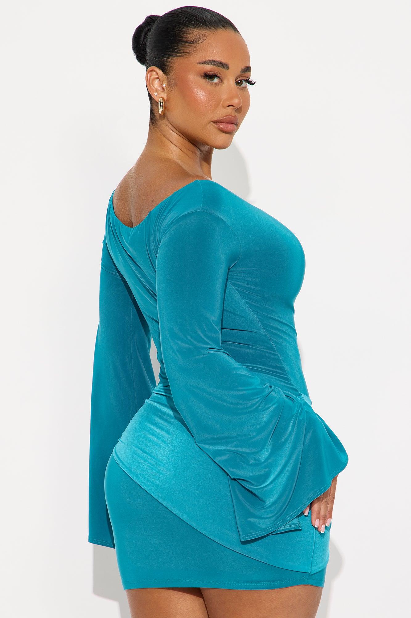 In My Layne Mini Dress - Teal Female Product Image
