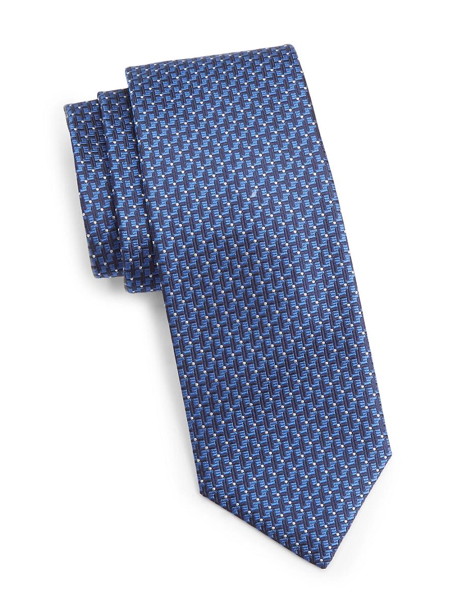 Mens Geometric Silk Tie Product Image